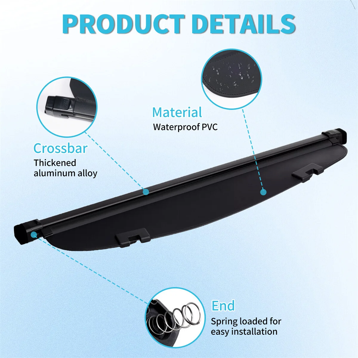 Retractable Cargo Cover Rear Trunk Shield For Mazda CX-5 2017–2025 SUV 5-Seater - Image 4