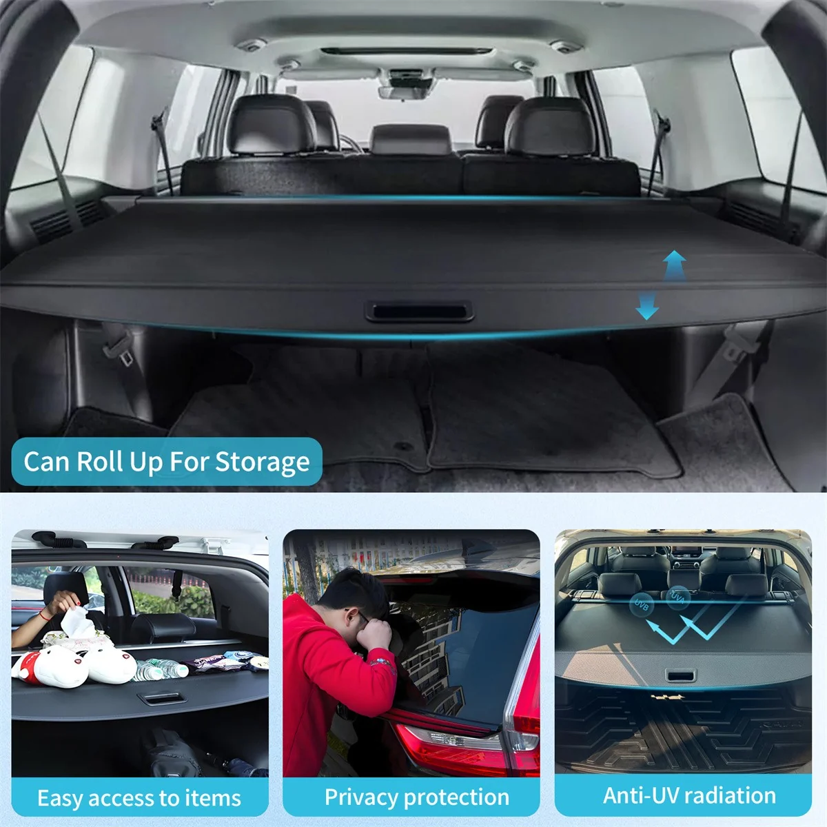 Retractable Rear Cargo Cover For Acura RDX 2019–2025 Security Shield - Image 4