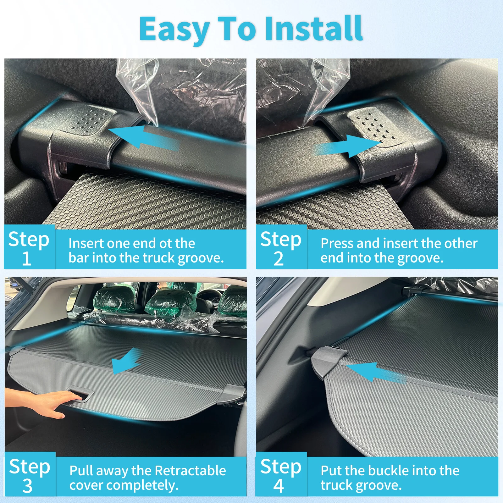 Retractable Rear Cargo Cover For Cadillac Lyriq 2023–2025 Security Shield - Image 2