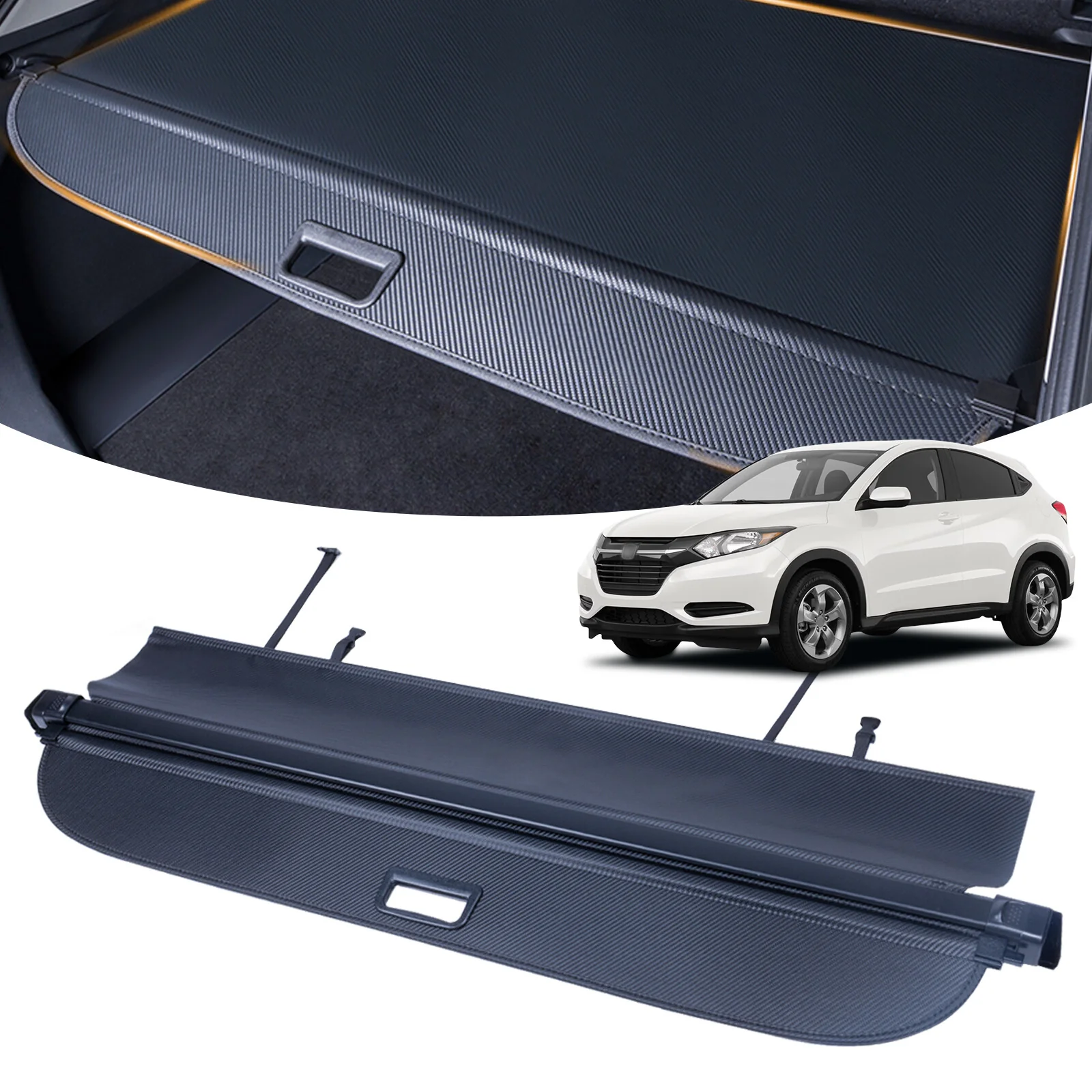 Retractable Rear Cargo Cover For Honda HR-V 2016–2022 Rear Trunk Luggage Shade - Image 2