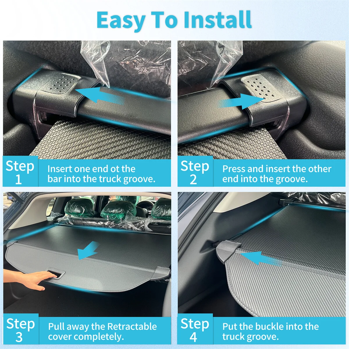 Retractable Rear Cargo Cover For Lexus RX350 RX450h 2016–2022 Security Shield - Image 8