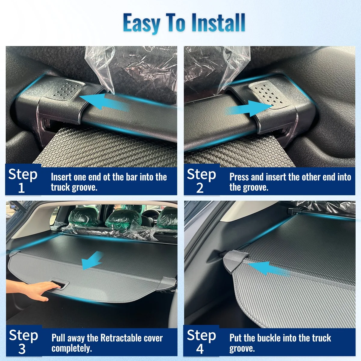 Retractable Rear Cargo Cover For Mazda CX-90 2024+ Security Shield - Image 6