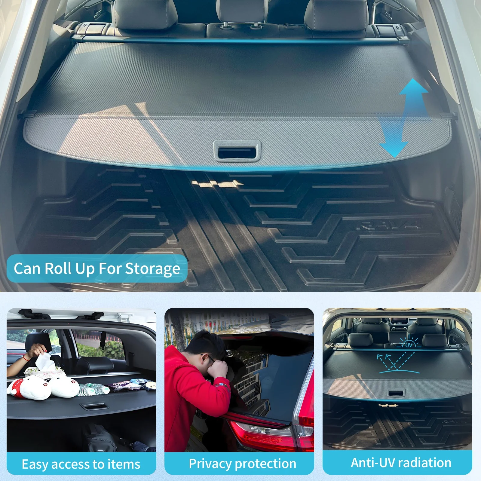 Retractable Rear Cargo Cover For VW Atlas Cross Sport 2020–2025 Security Shield - Image 5