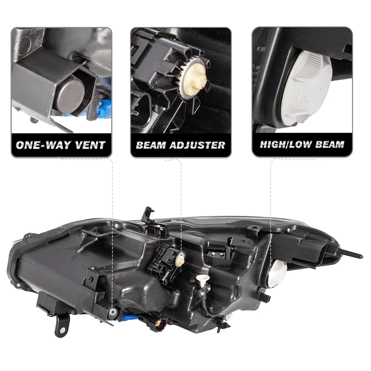 Right Passenger For 2015-2019 Infiniti Q70 Headlight Assembly w/o AFS Headlamp - Image 3