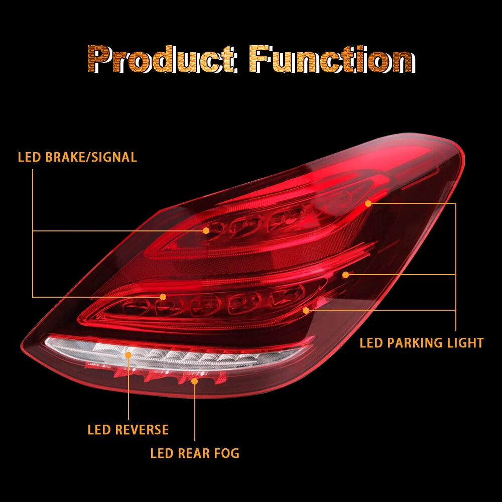 Right Tail Light Rear Lamp For 2015 2016 2017 2018 Mercedes-Benz W205 C180 C350e C43 - Image 5