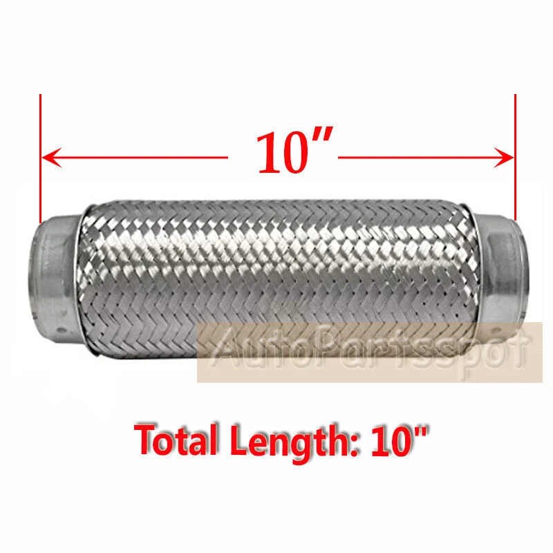 RK7518 For Exhaust Flex Pipe 2.5" x 10" Heavy Duty Stainless Steel 10"OL - Image 3