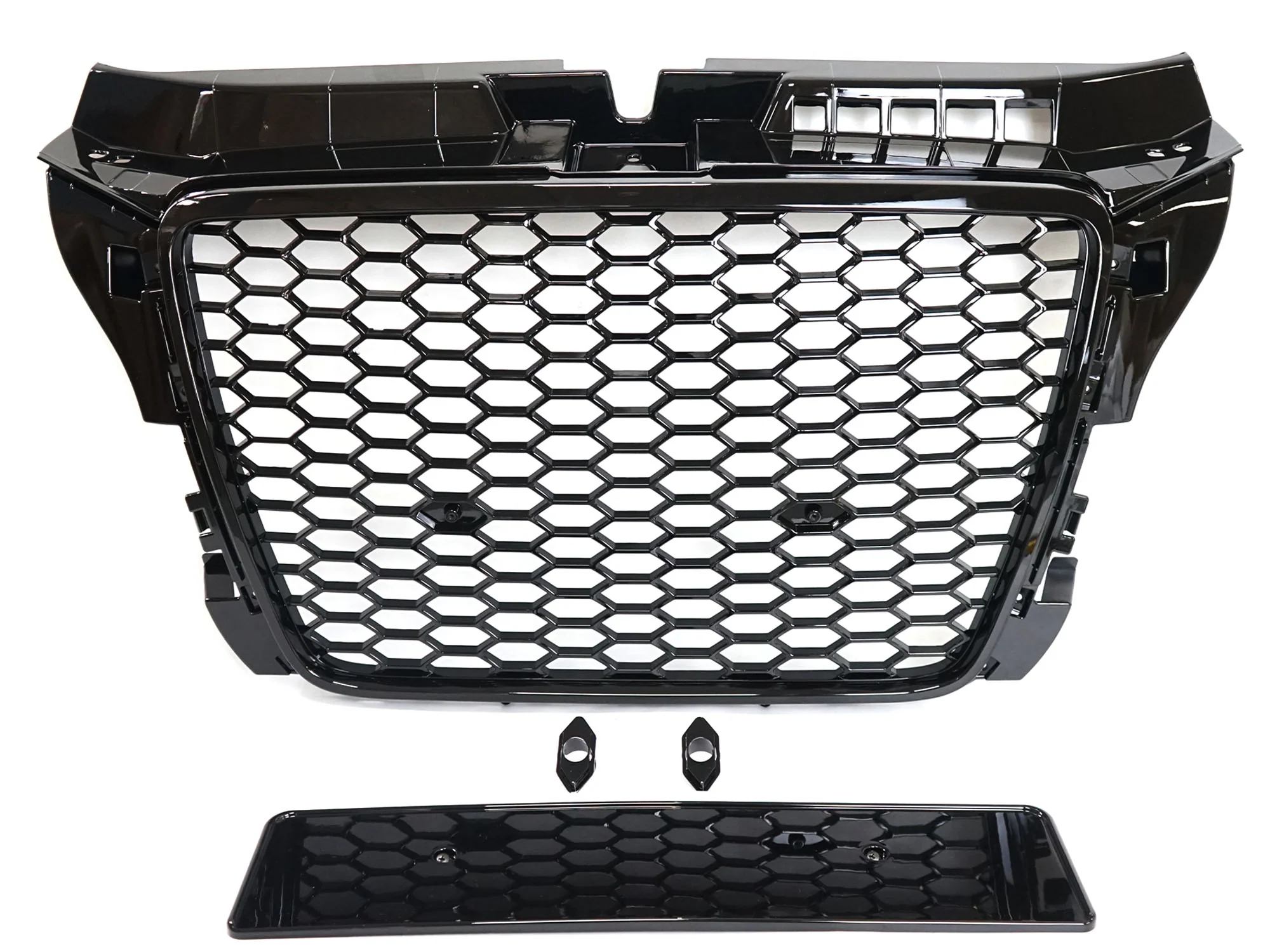 RS3 Style Front Grille Gloss Black for Audi A3 8P 09–13 Honeycomb Mesh - Image 3