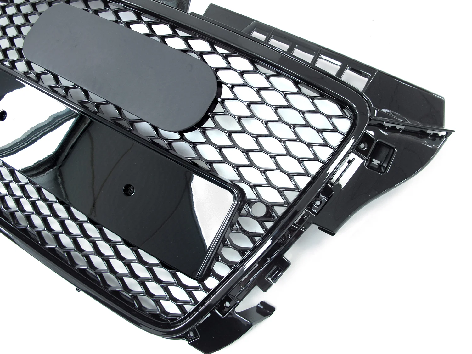 For 2009-2013 Audi A3 8P RS3 Style Front Grille (Gloss Black Frame + Honeycomb) - Image 8