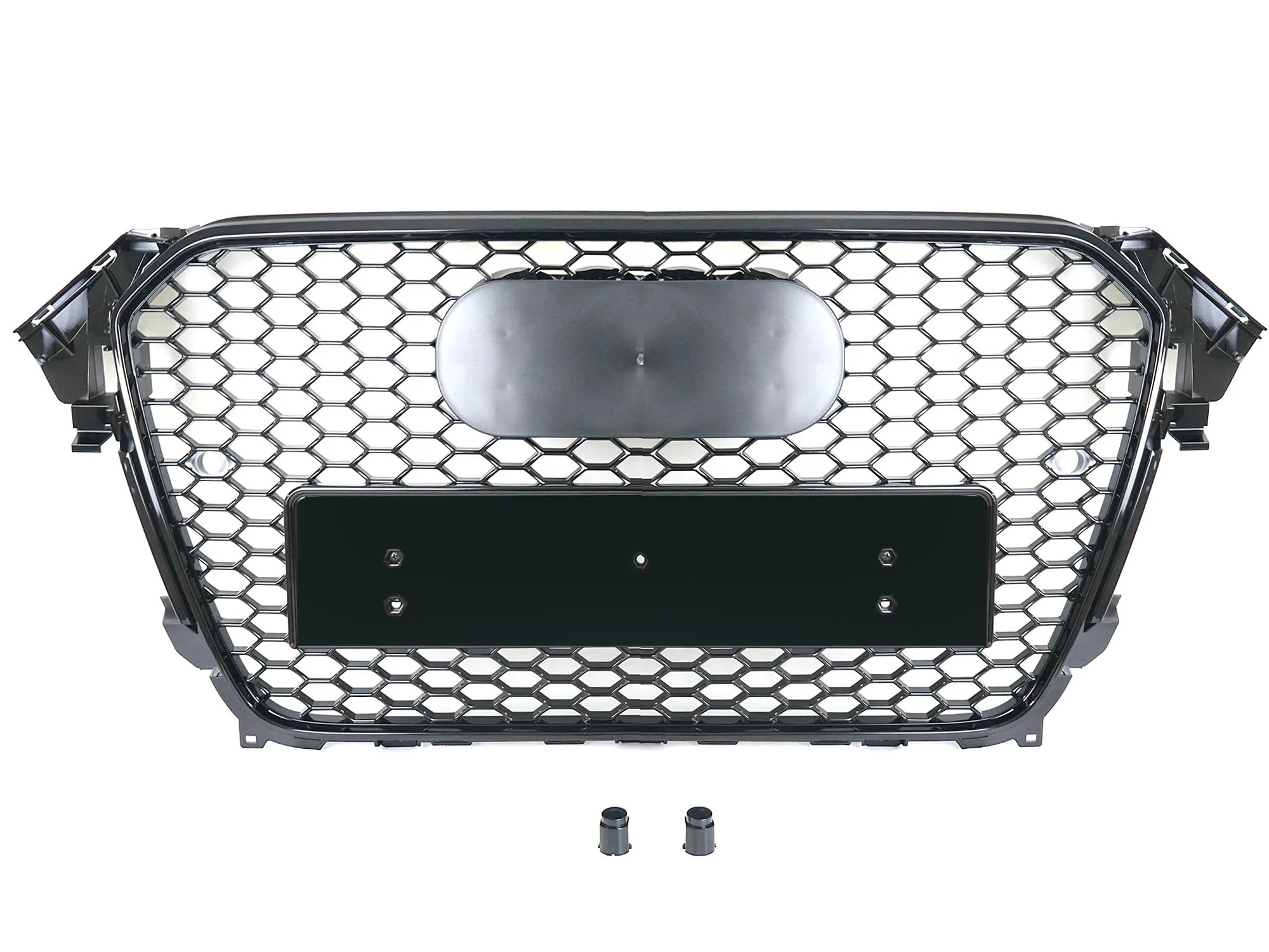 RS4 Style Gloss Black Honeycomb Front Grille Grill for AUDI A4 S4 B8.5 2013-2016 - Image 3
