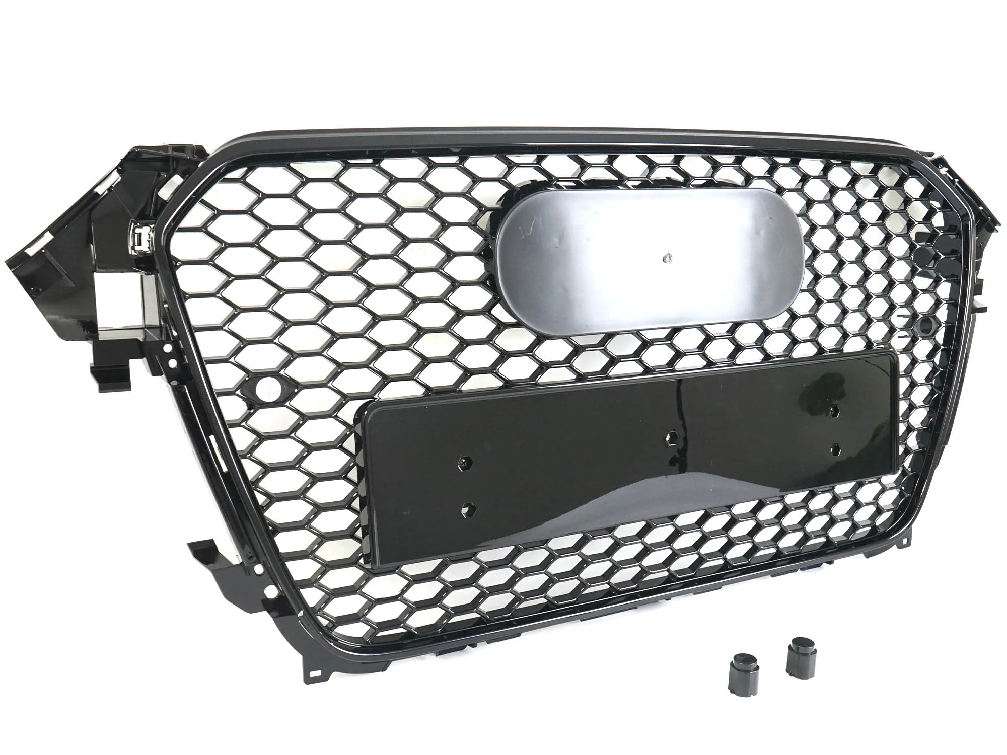RS4 Style Gloss Black Honeycomb Front Grille Grill for AUDI A4 S4 B8.5 2013-2016 - Image 5