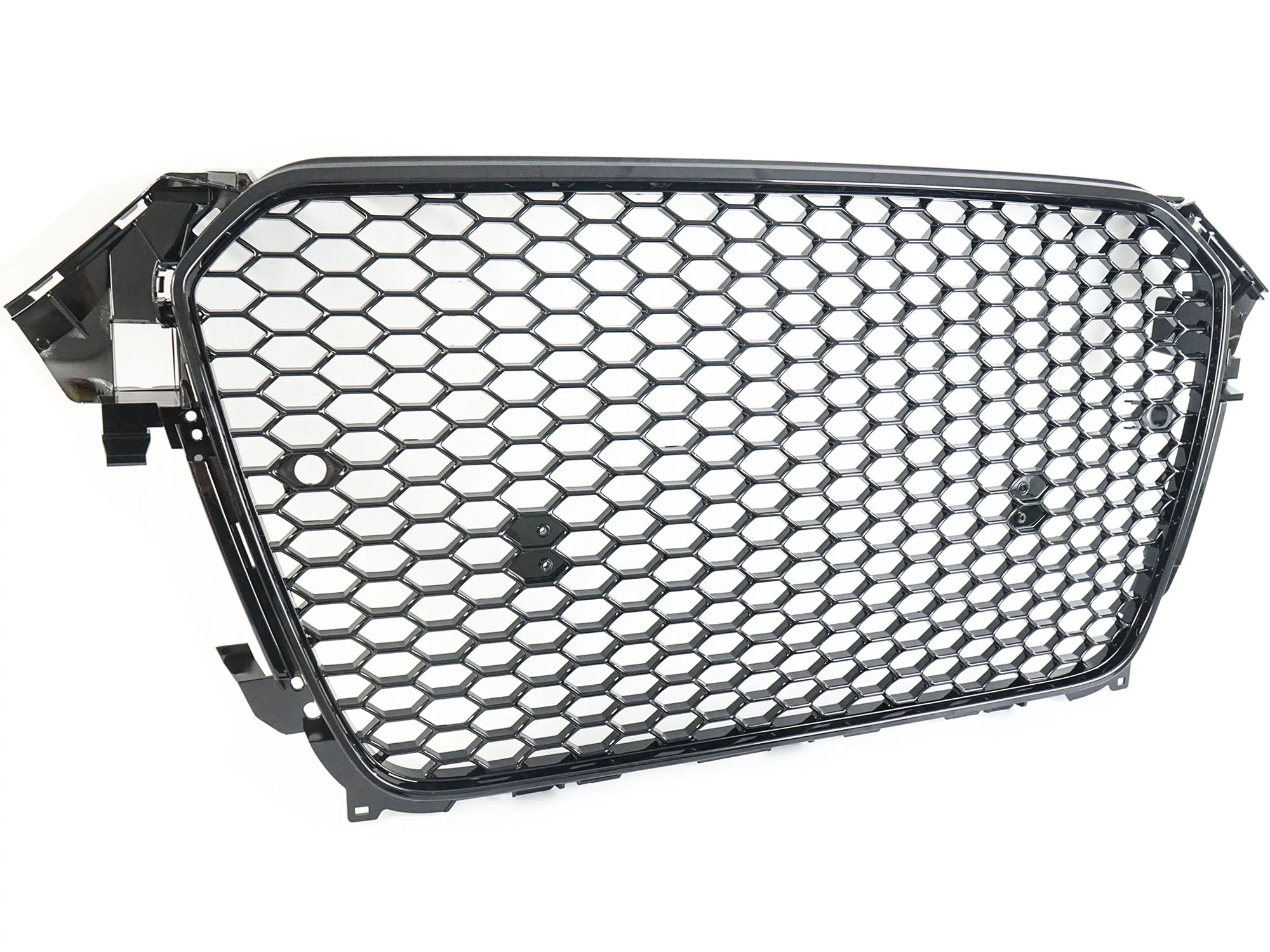 RS4 Style Gloss Black Honeycomb Front Grille Grill for AUDI A4 S4 B8.5 2013-2016 - Image 6