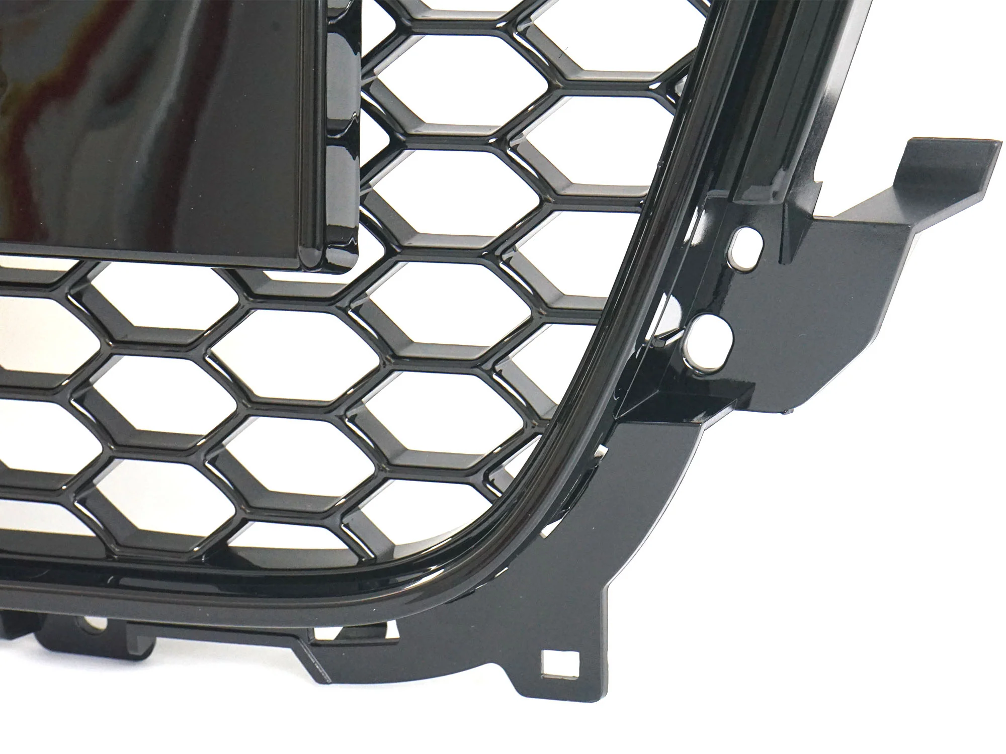 RS4 Style Gloss Black Honeycomb Front Grille Grill for AUDI A4 S4 B8.5 2013-2016 - Image 8