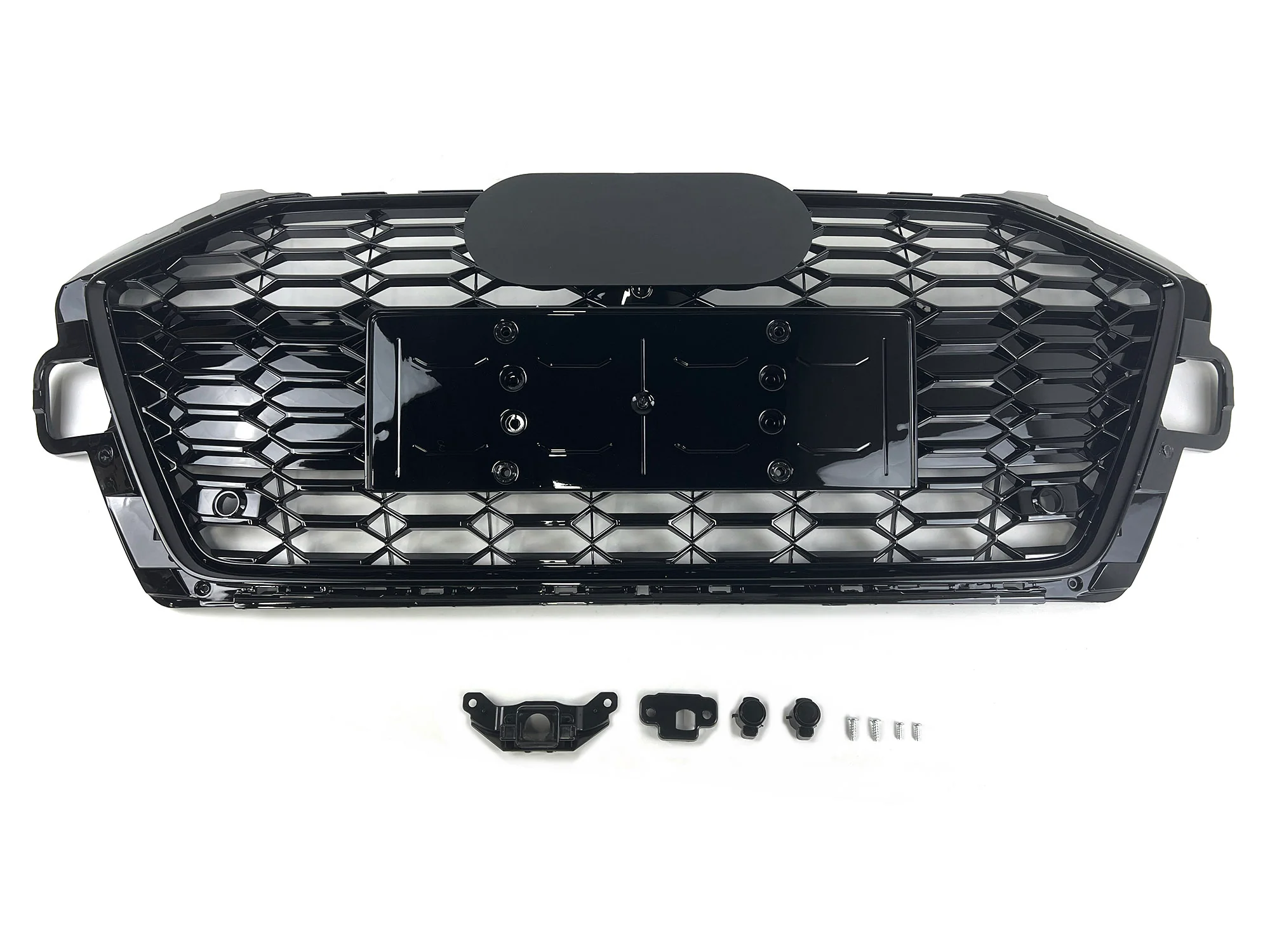 Honeycomb Black Front Grille for 2020-2024 Audi A4 B9 Sline S4 - Image 5