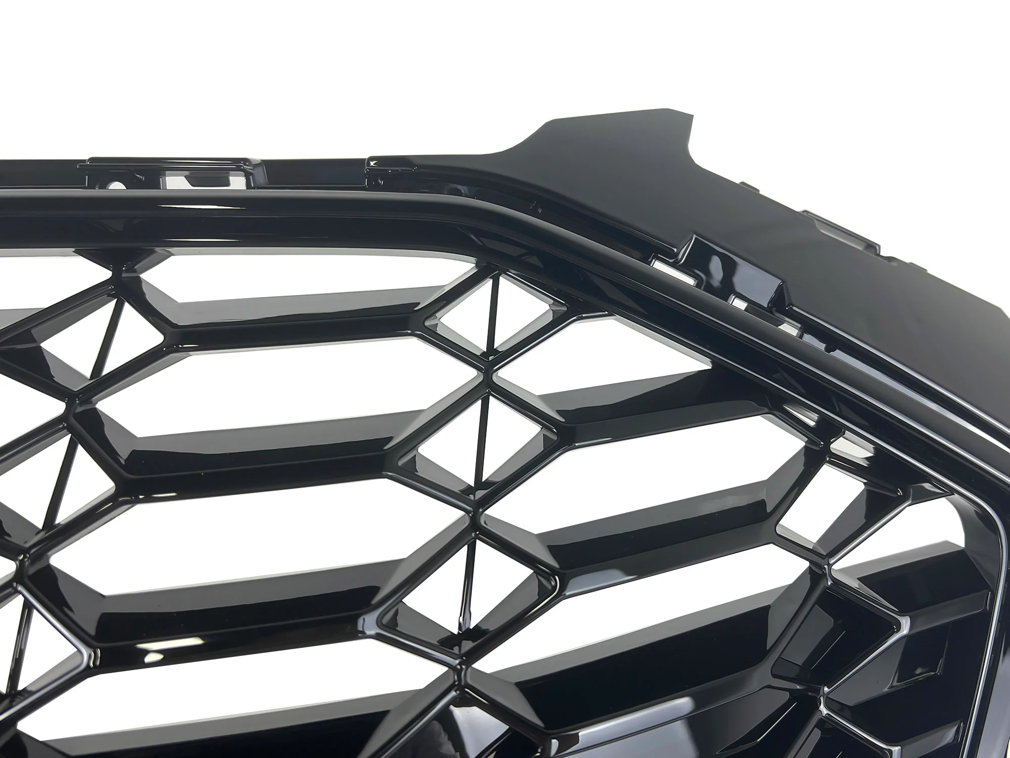 Honeycomb Black Front Grille for 2020-2024 Audi A4 B9 Sline S4 - Image 9