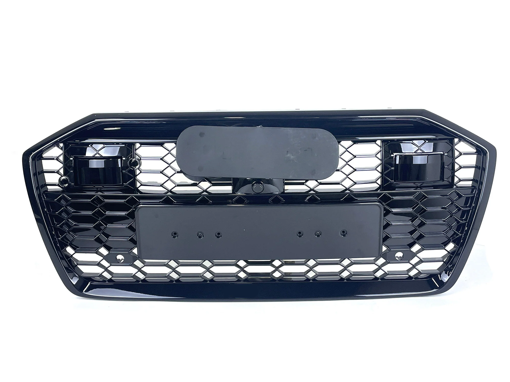 Gloss Black Front Bumper Grill for Audi A6 C8 S6 2019-2026 with ACC - Image 5