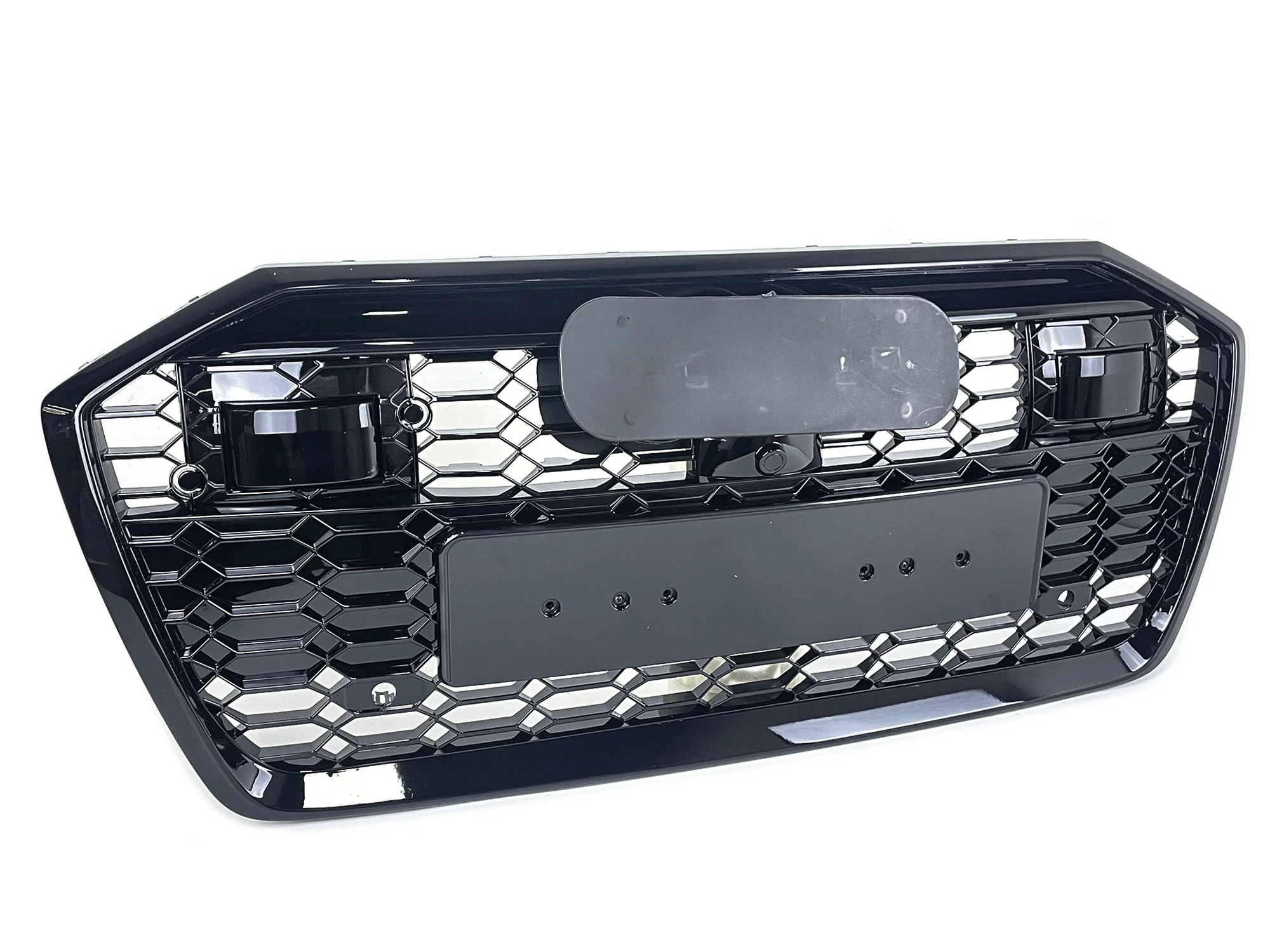 Gloss Black Front Bumper Grill for Audi A6 C8 S6 2019-2026 with ACC - Image 6