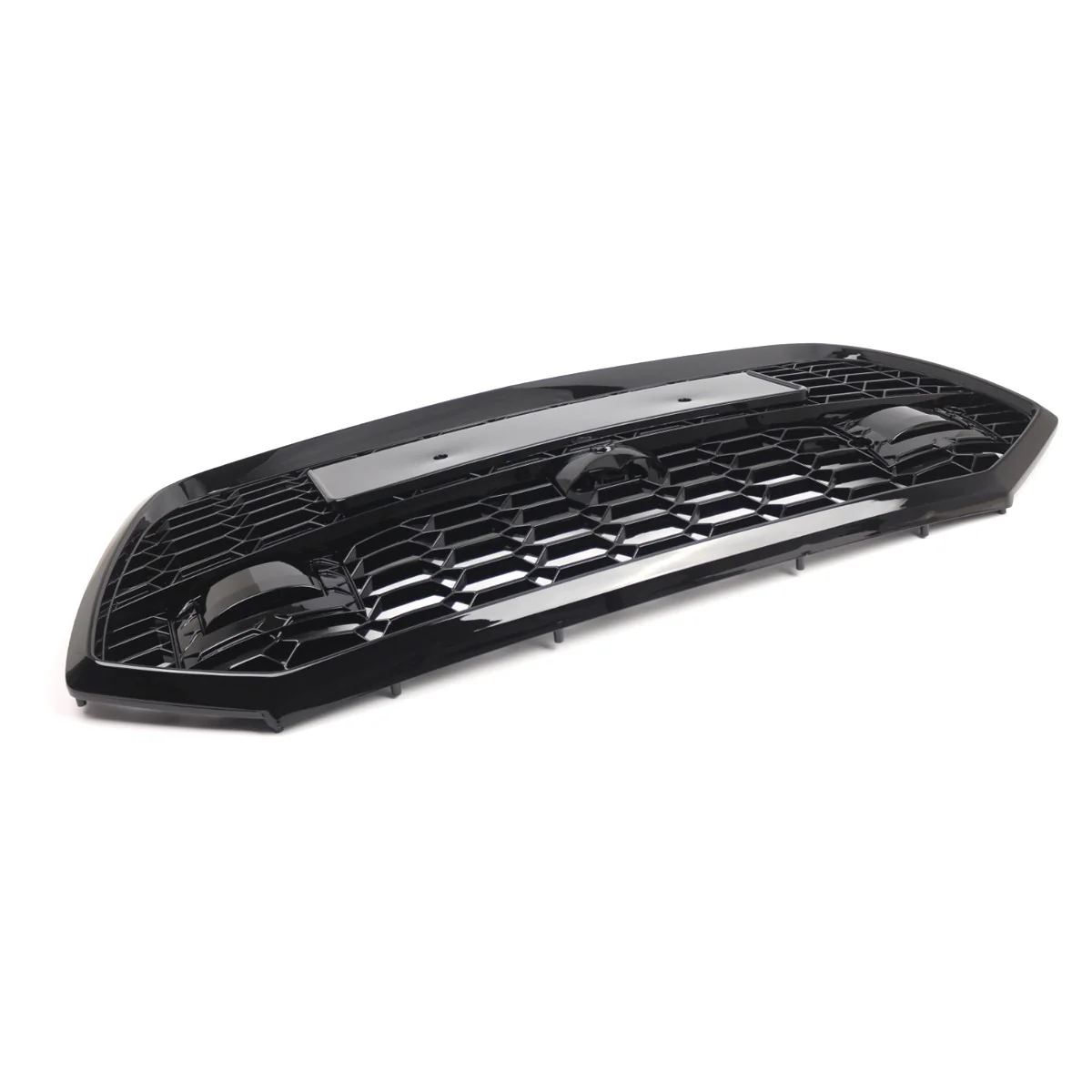 RS6 Style Front Bumper Grille Honeycomb Gloss Black For Audi A6 S6 C8 2019-2022 - Image 7