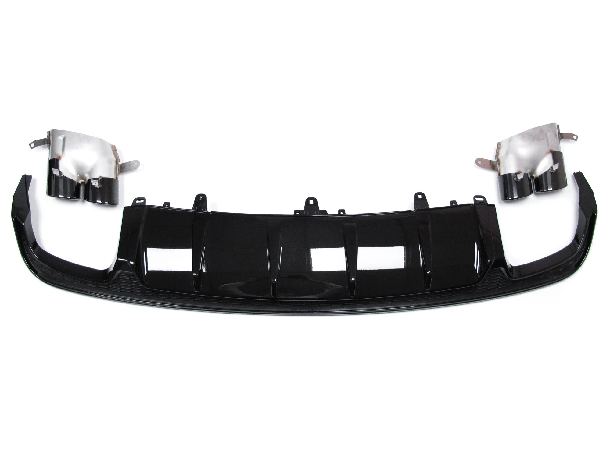 S6 Style Rear Diffuser + Black Tips For Audi A6 C7.5 Sedan S-Line 2016–2018 - Image 8