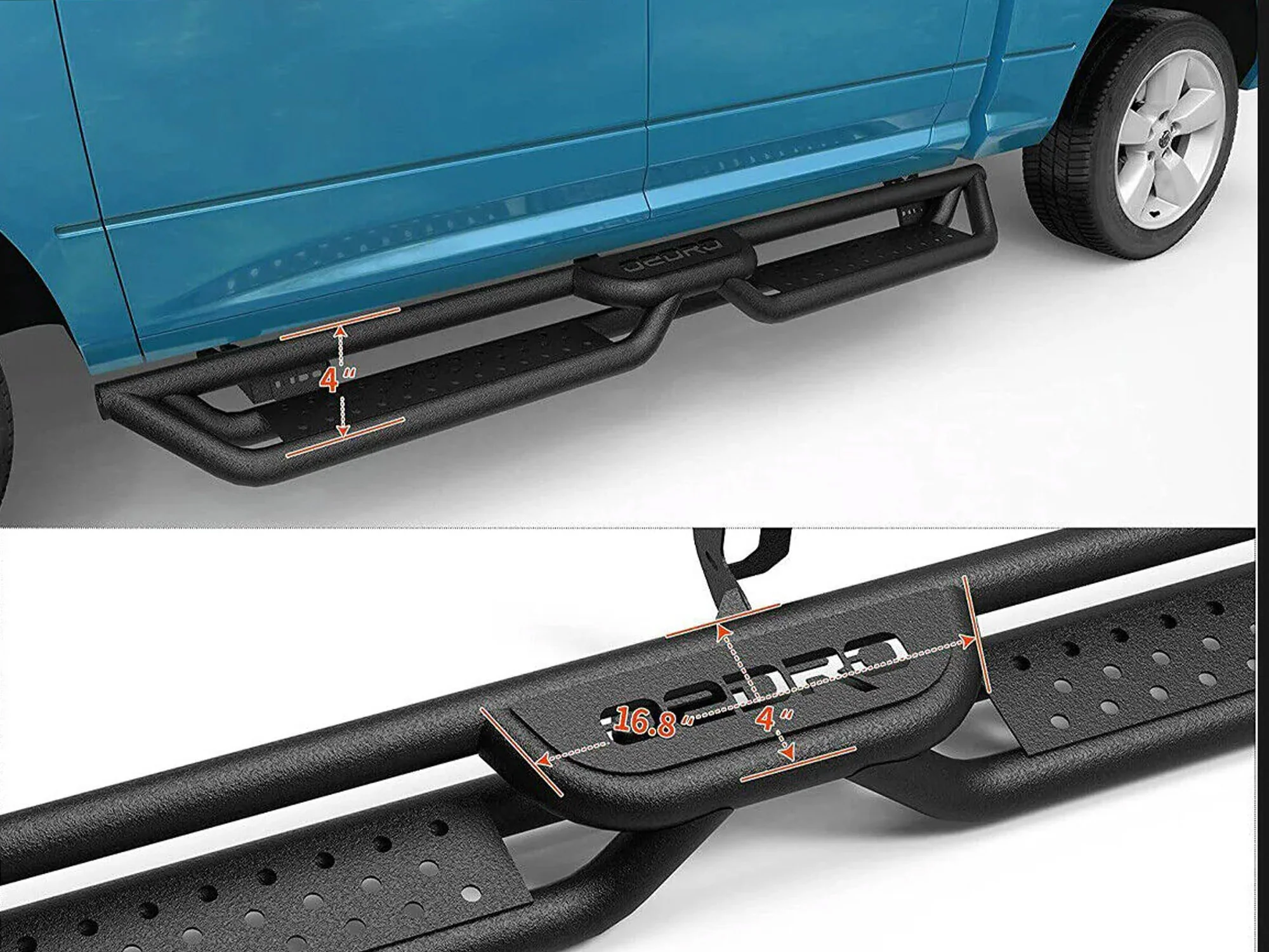 6'' Running Boards for 2022-2026 Toyota Tundra CrewMax Drop Down Side Step Nerf Bars - Image 6