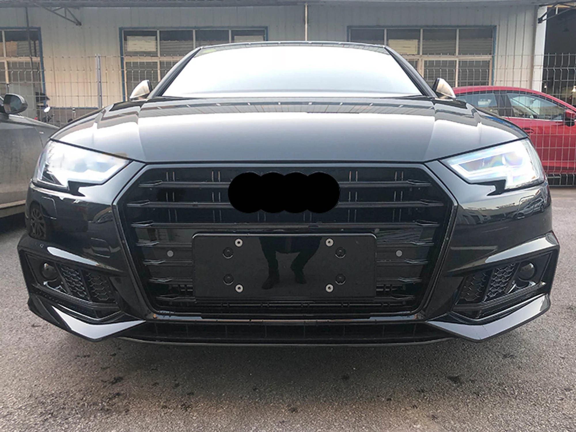 Black Front Grill for AUDI A4 B9 S4 2017 2018 2019 fg225 - Image 2