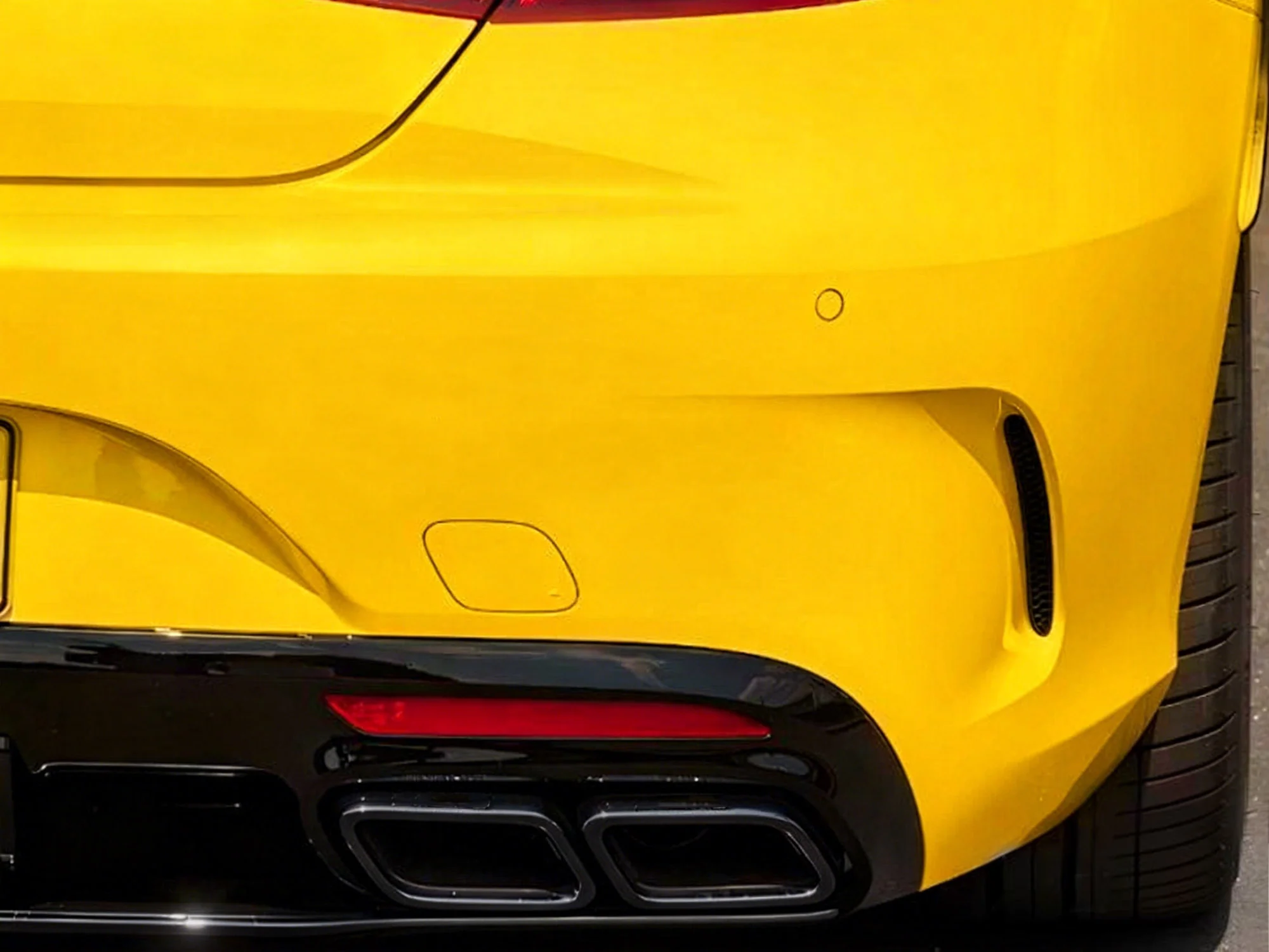S63 Style Rear Diffuser W/ Black Tips Fits Benz C217 S560 Coupe AMG 2018-2020 LCI - Image 3