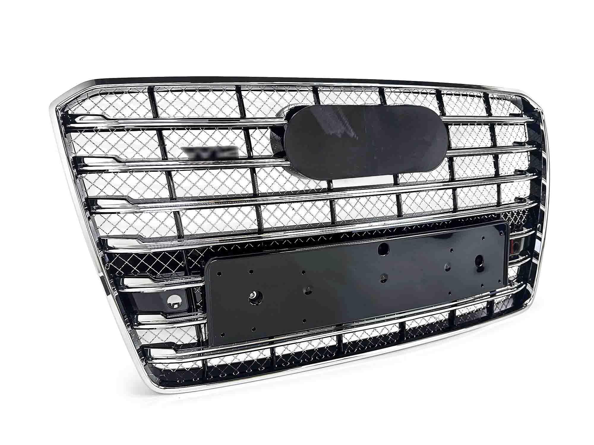 Chrome Front Bumper Mesh Grille for Audi A8 W12 2015-2018 - Image 6