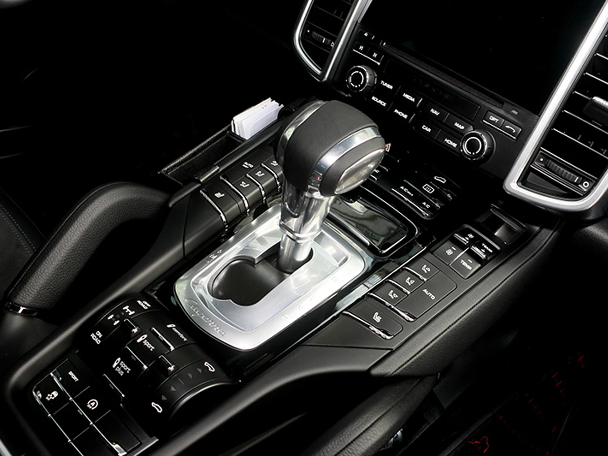 Beige / Black AT Black Gear Shift Knob Shifter Handle For Porsche Cayenne 2011-2017 - Image 4