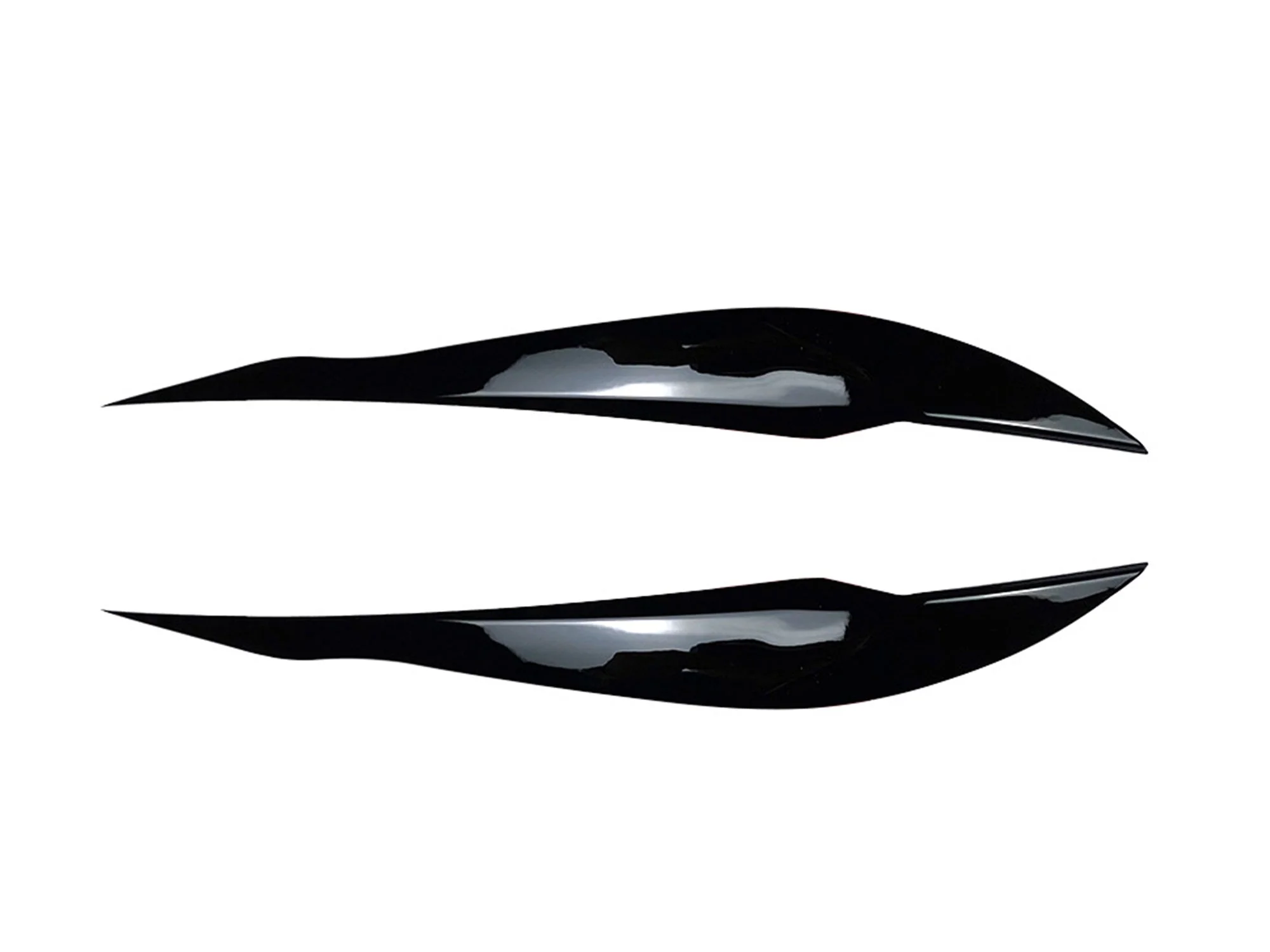 For 12-18 BMW 3-Series F30 Gloss Black Headlight Eyelid Cover Trim Eyebrow - Image 3