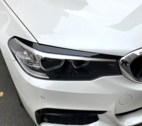 Gloss Black Headlight Eyelid Cover Eyebrow For BMW 5-Series G30 530I 540I M550I 2017-2023 - Image 3