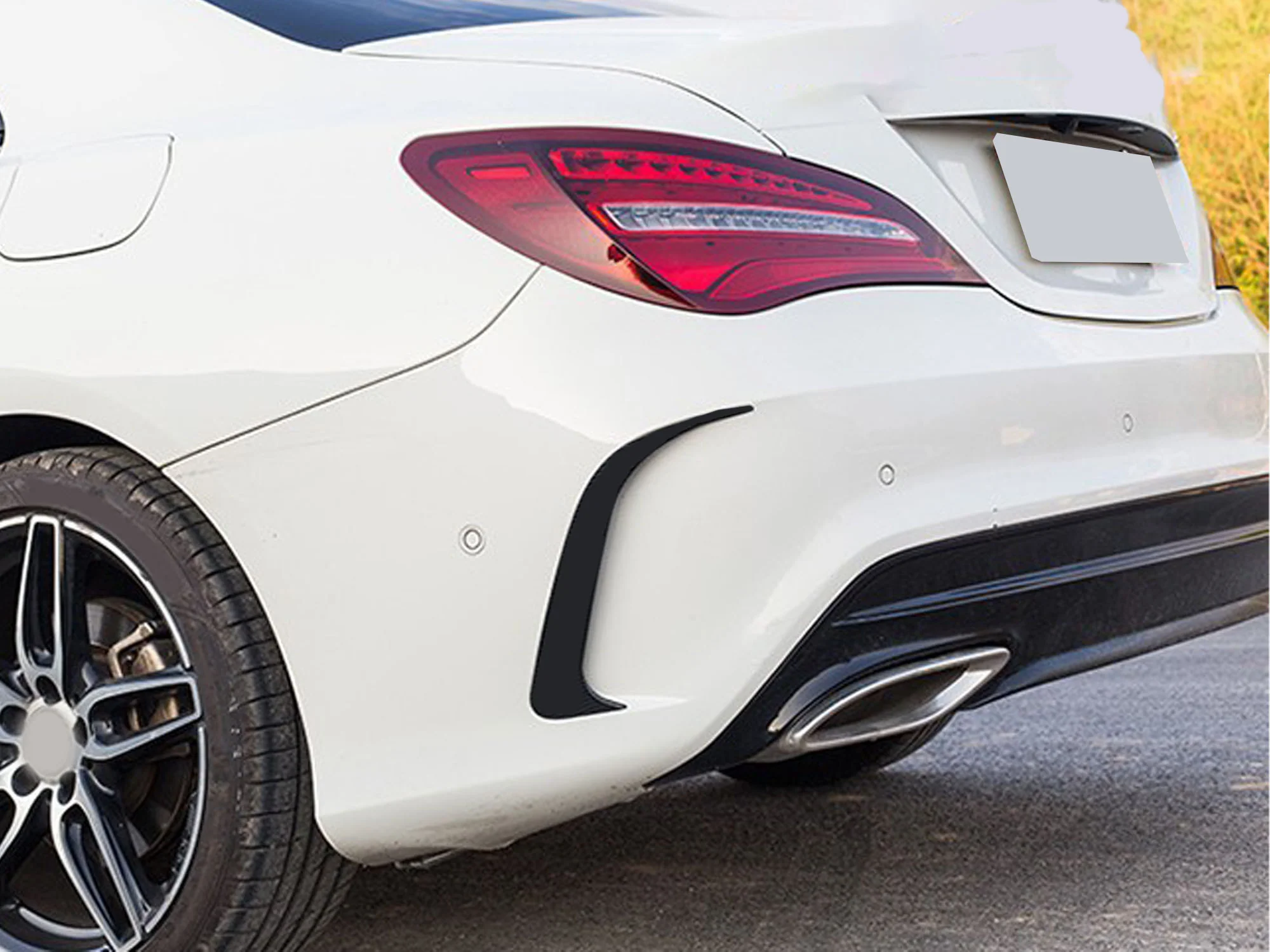 Gloss Black Rear Bumper Air Vent Cover for Mercedes CLA C117 W117 AMG Line 2013-2019 - Image 3