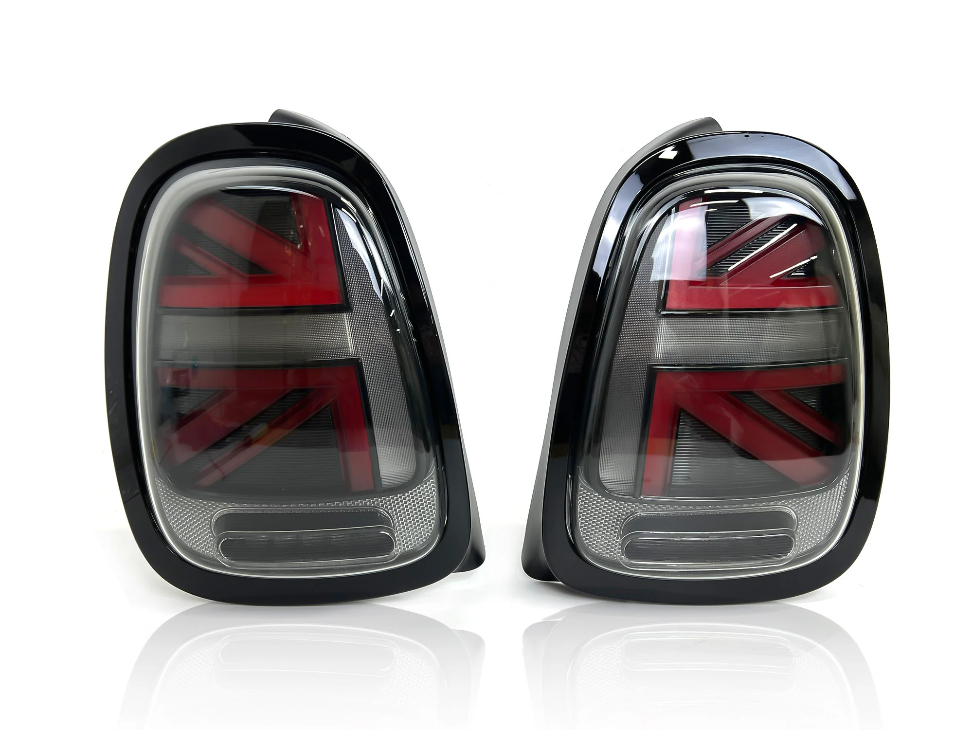 Red Led Tail Lights For 2014-22 Mini Cooper F55/56/57 Union Jack Rear Black Trim - Image 13