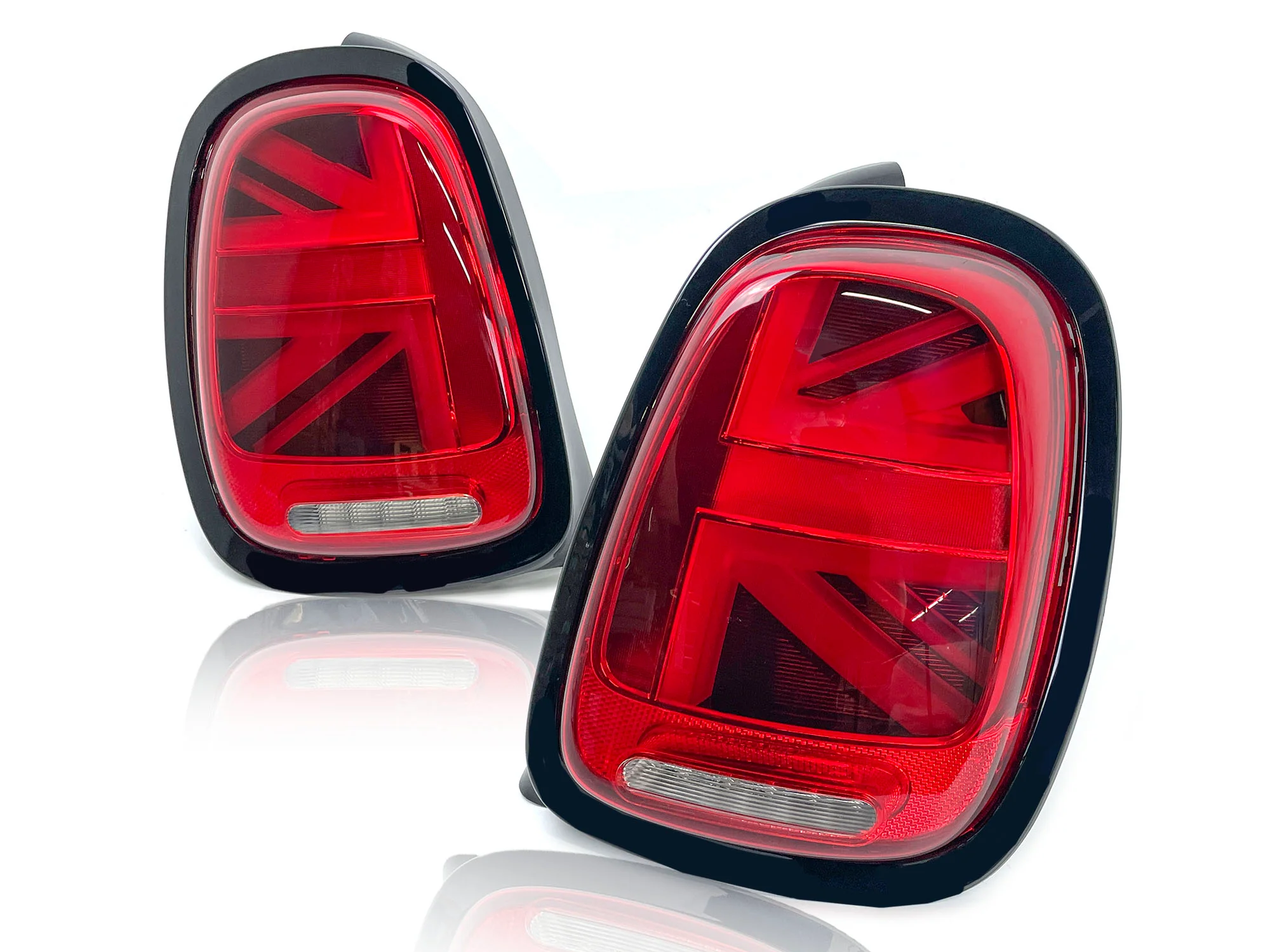 Red Led Tail Lights For 2014-22 Mini Cooper F55/56/57 Union Jack Rear Black Trim - Image 4