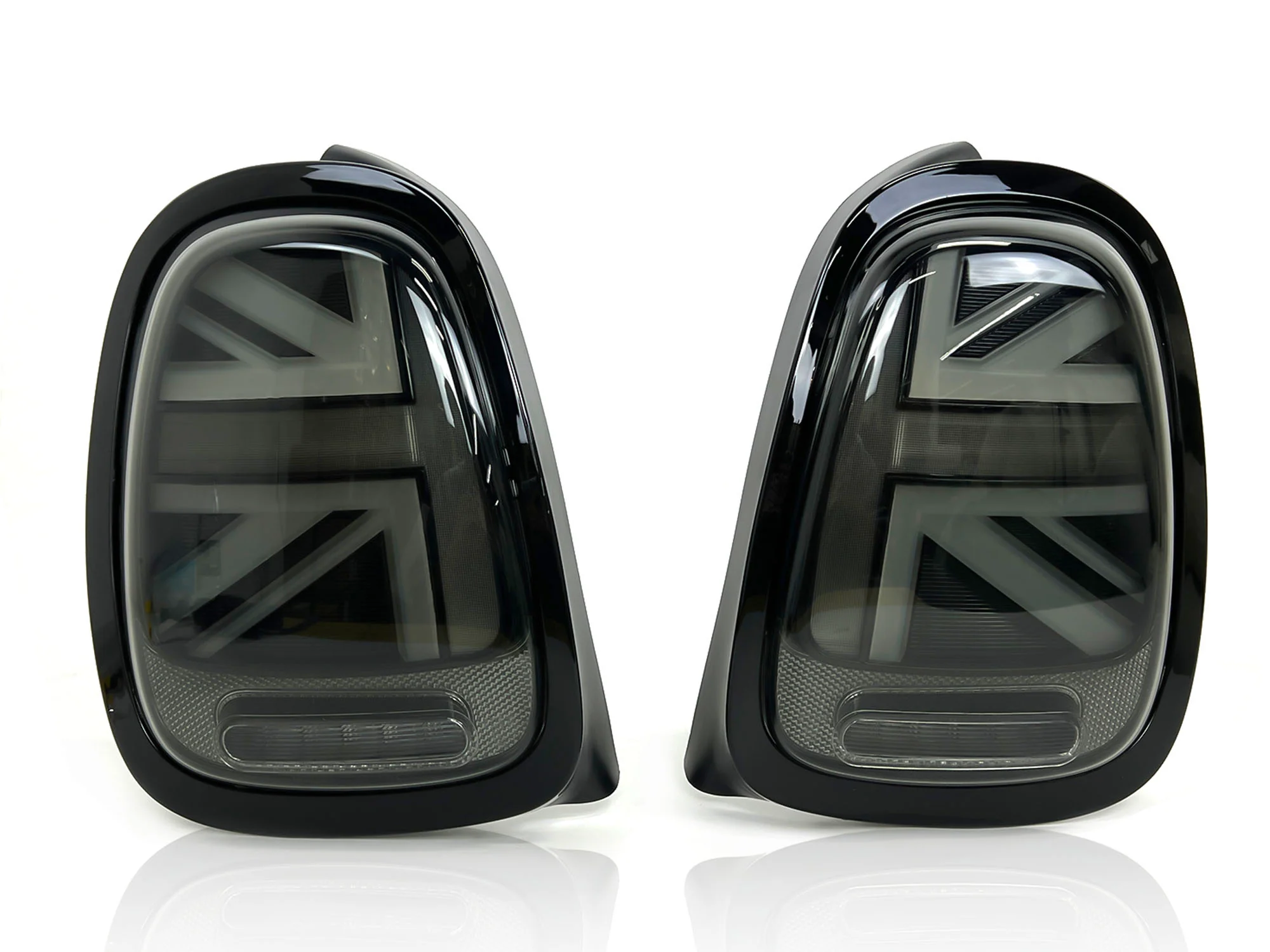 Red Led Tail Lights For 2014-22 Mini Cooper F55/56/57 Union Jack Rear Black Trim - Image 8