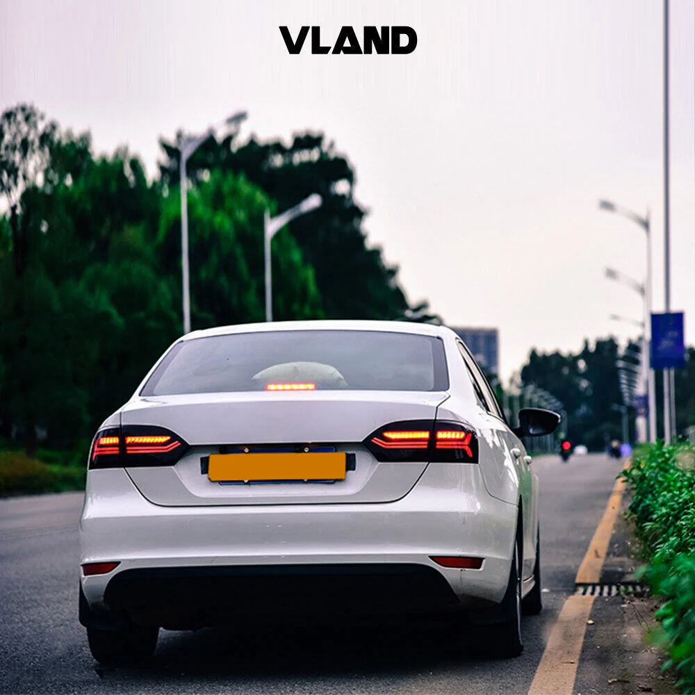 Smoked LED Tail Lights For 2011-2014 Volkswagen Jetta MK6 W/Sequential - Image 3