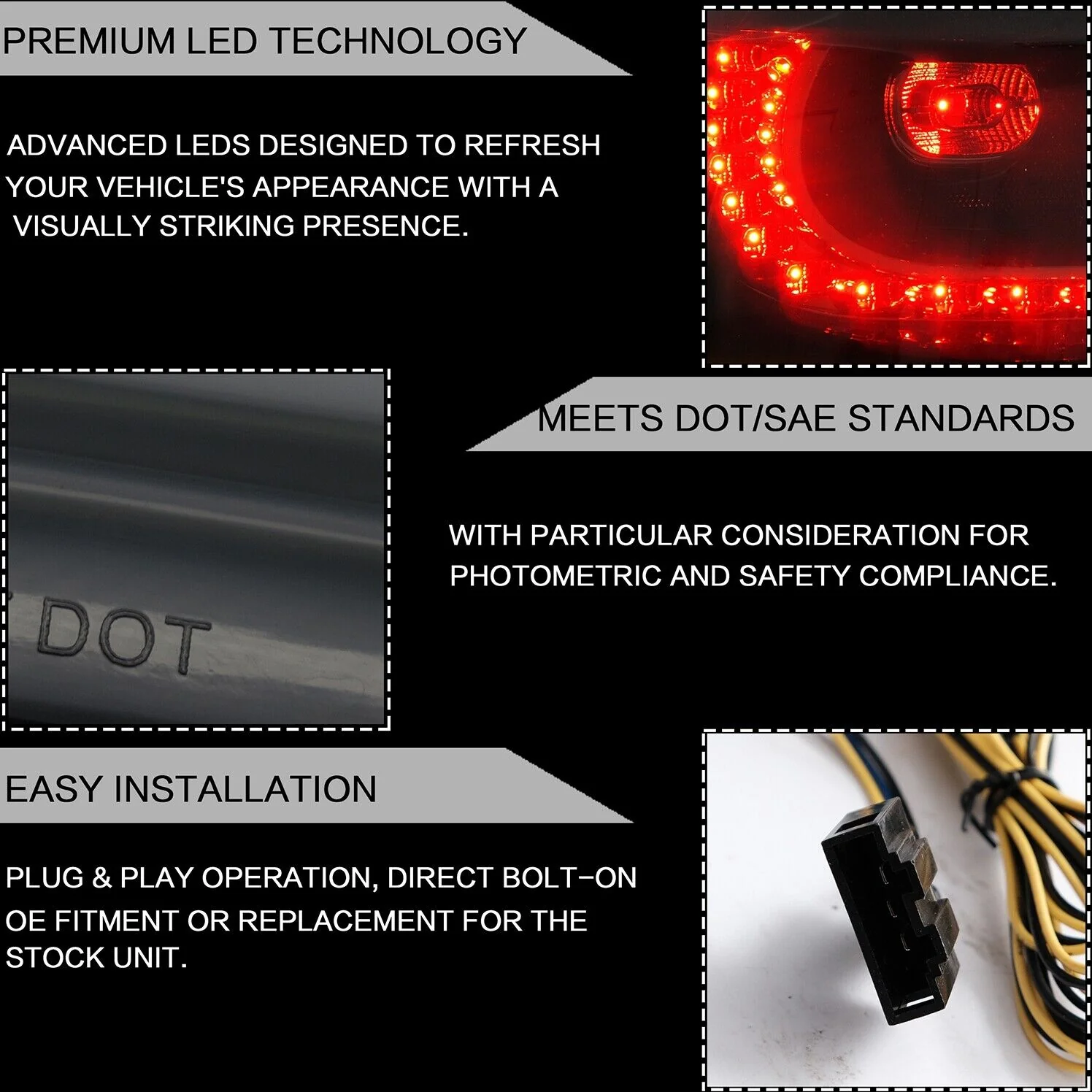 SMOKED LED Taillights fit for 10-14 VW GOLF 6 MK6 GTI 12-13 Golf R With Sequential Indicators - Image 11