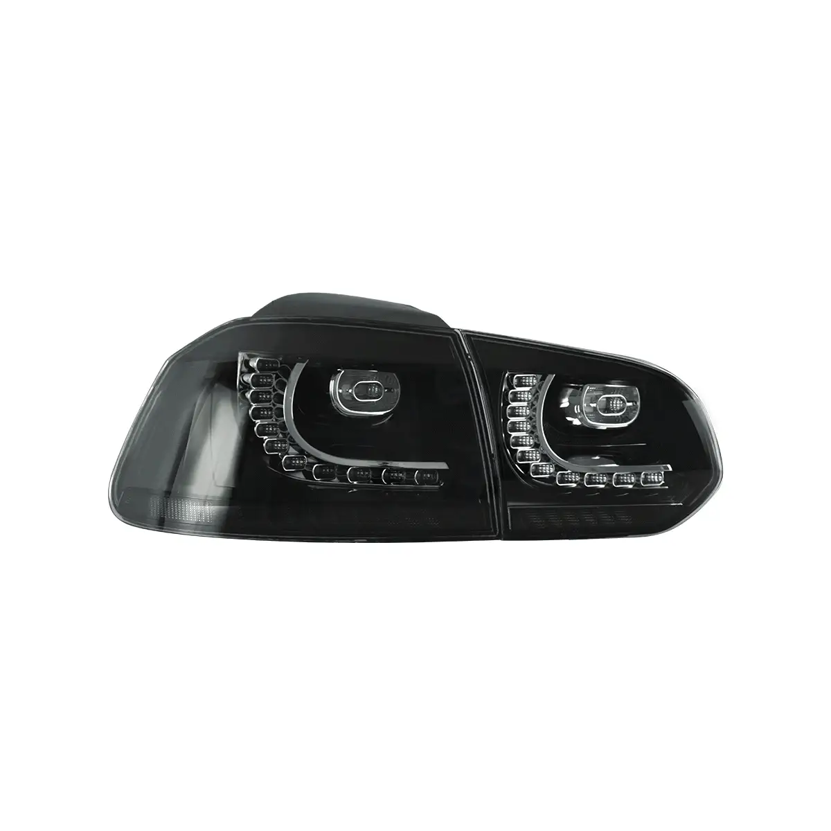 SMOKED LED Taillights fit for 10-14 VW GOLF 6 MK6 GTI 12-13 Golf R With Sequential Indicators - Image 2