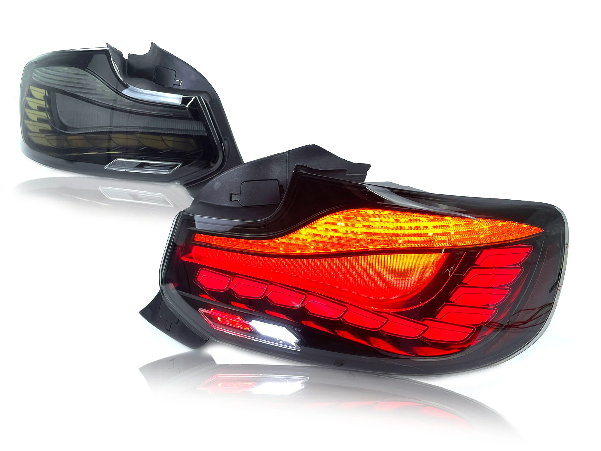 GTS Style OLED LED Tail Lights For BMW 2 Series F22 F23 F87 M2 2014-2020 Smoked Lens - Image 7