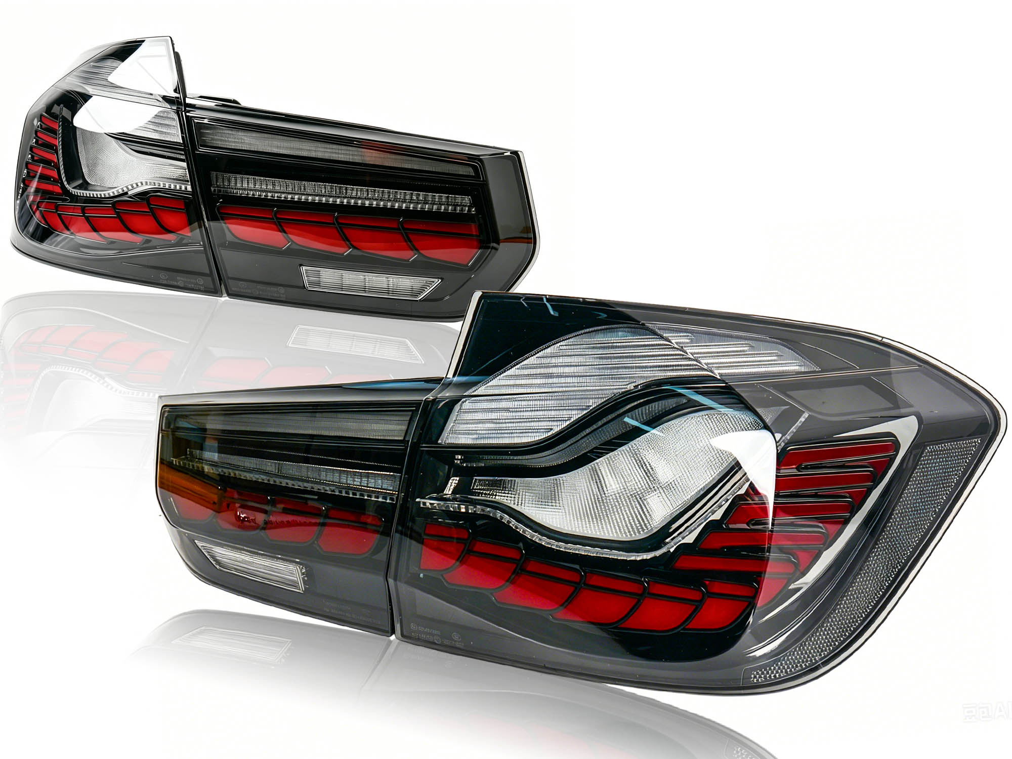 GTS Style OLED LED Tail Lights For BMW 3 Series F30 F35 F80 M3 2012-2018 Smoke Lens - Image 10
