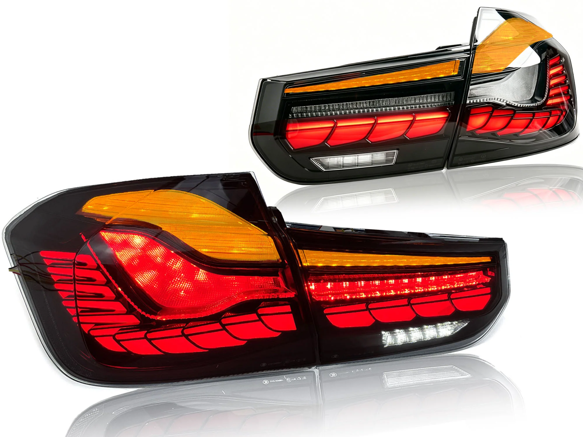 GTS Style OLED LED Tail Lights For BMW 3 Series F30 F35 F80 M3 2012-2018 Smoke Lens - Image 5