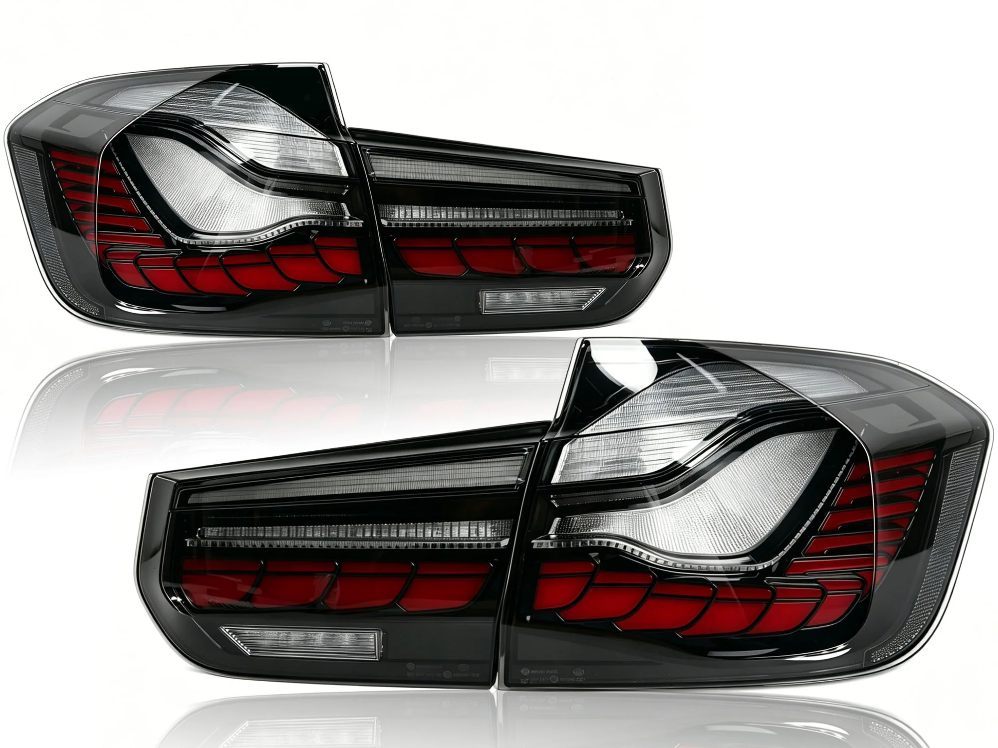GTS Style OLED LED Tail Lights For BMW 3 Series F30 F35 F80 M3 2012-2018 Smoke Lens - Image 9