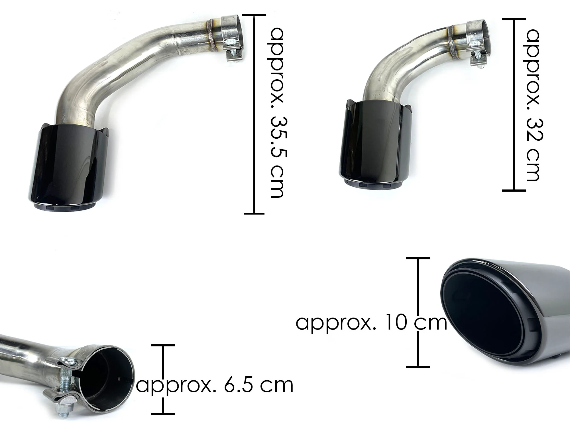 4pcs Black Exhaust Tips for Porsche 92A Cayenne S 2019-2026 - Image 11