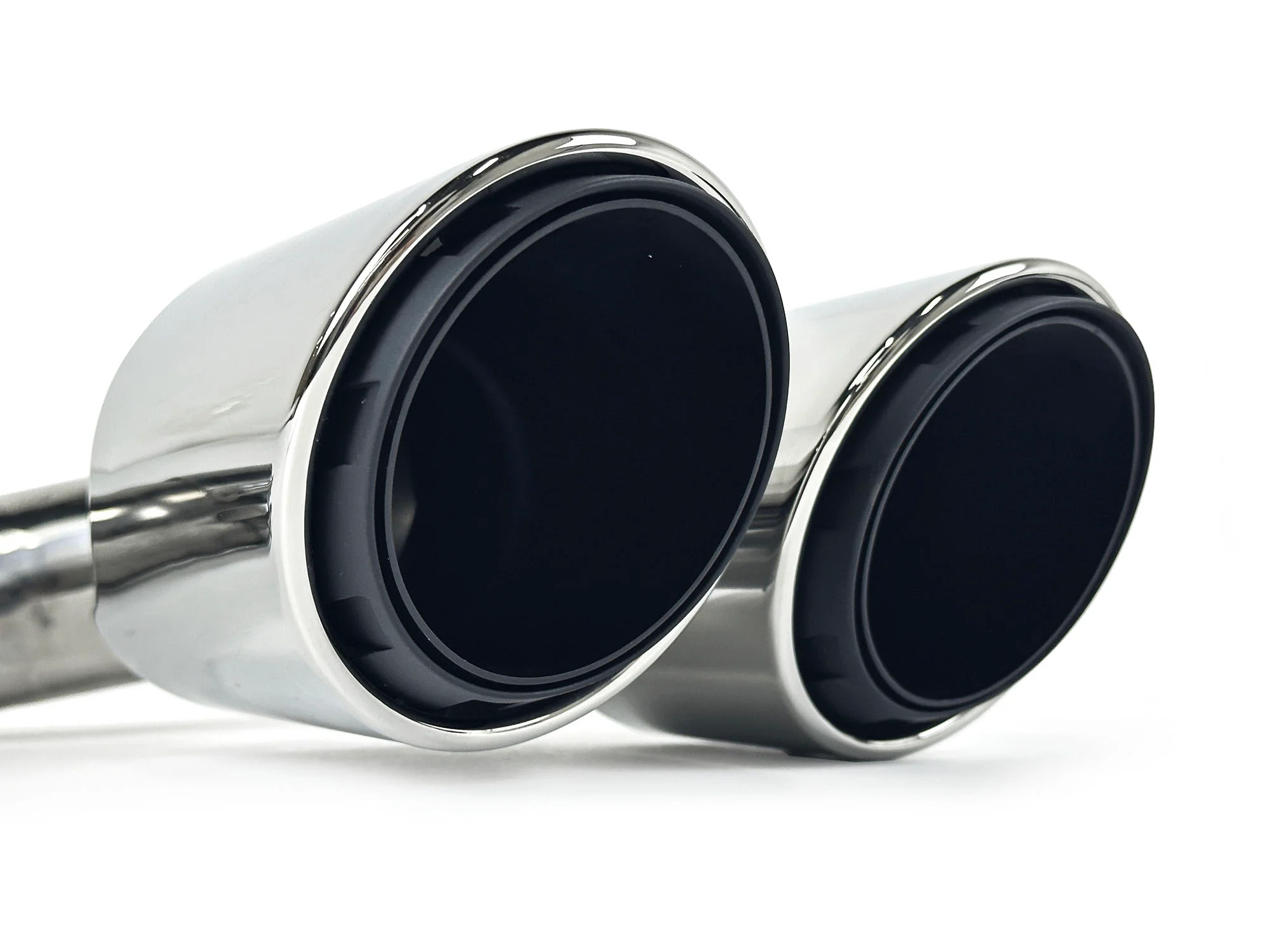 Shiny Silver Exhaust Tips For 2019–2026 Porsche Cayenne E-Hybrid Pair - Image 10