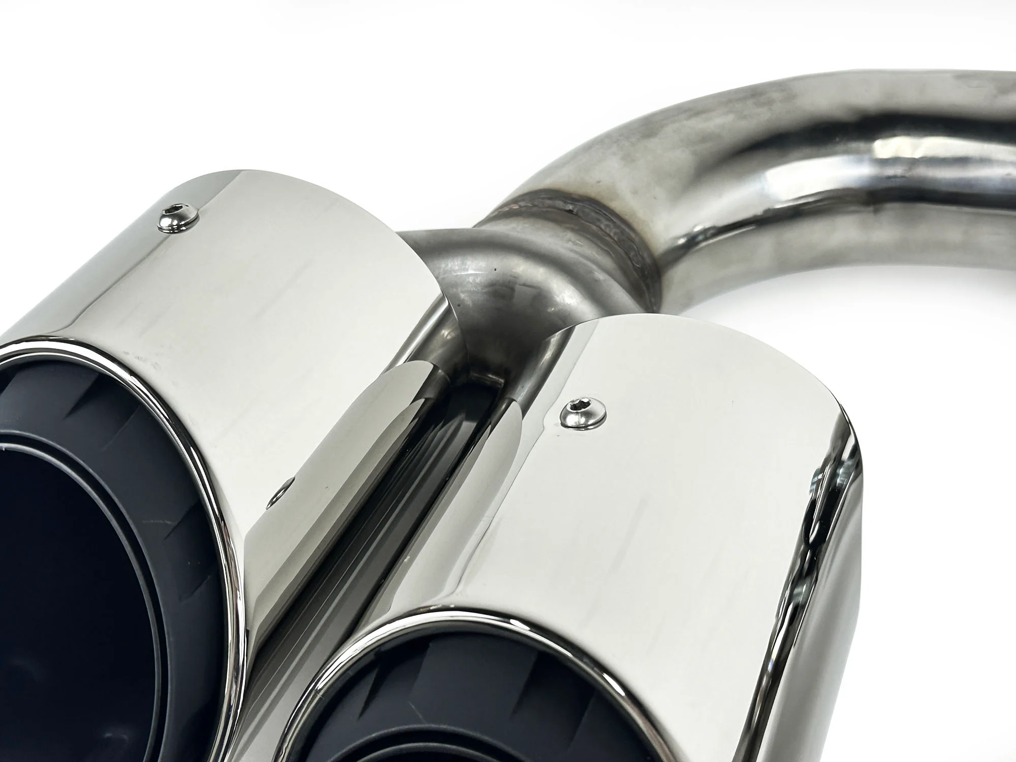 Shiny Silver Exhaust Tips For 2019–2026 Porsche Cayenne E-Hybrid Pair - Image 12