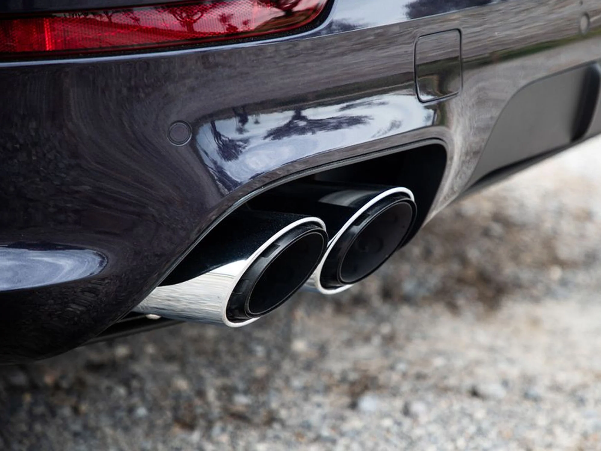 Shiny Silver Exhaust Tips For 2019–2026 Porsche Cayenne E-Hybrid Pair - Image 3
