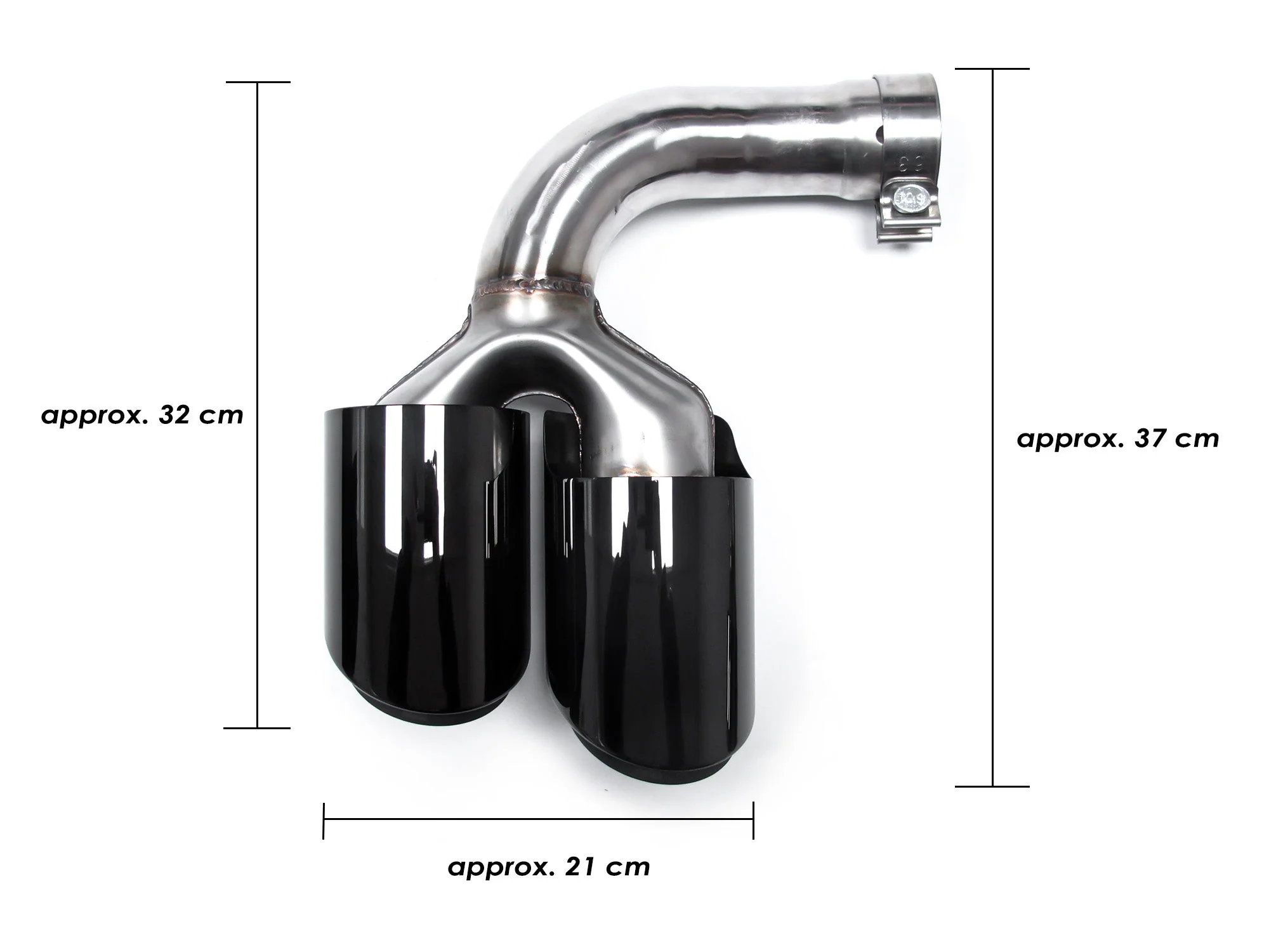 Black Sport Exhaust Tips Tailpipe For Porsche Cayenne 9Y0 9Y3 2019-2026 - Image 12