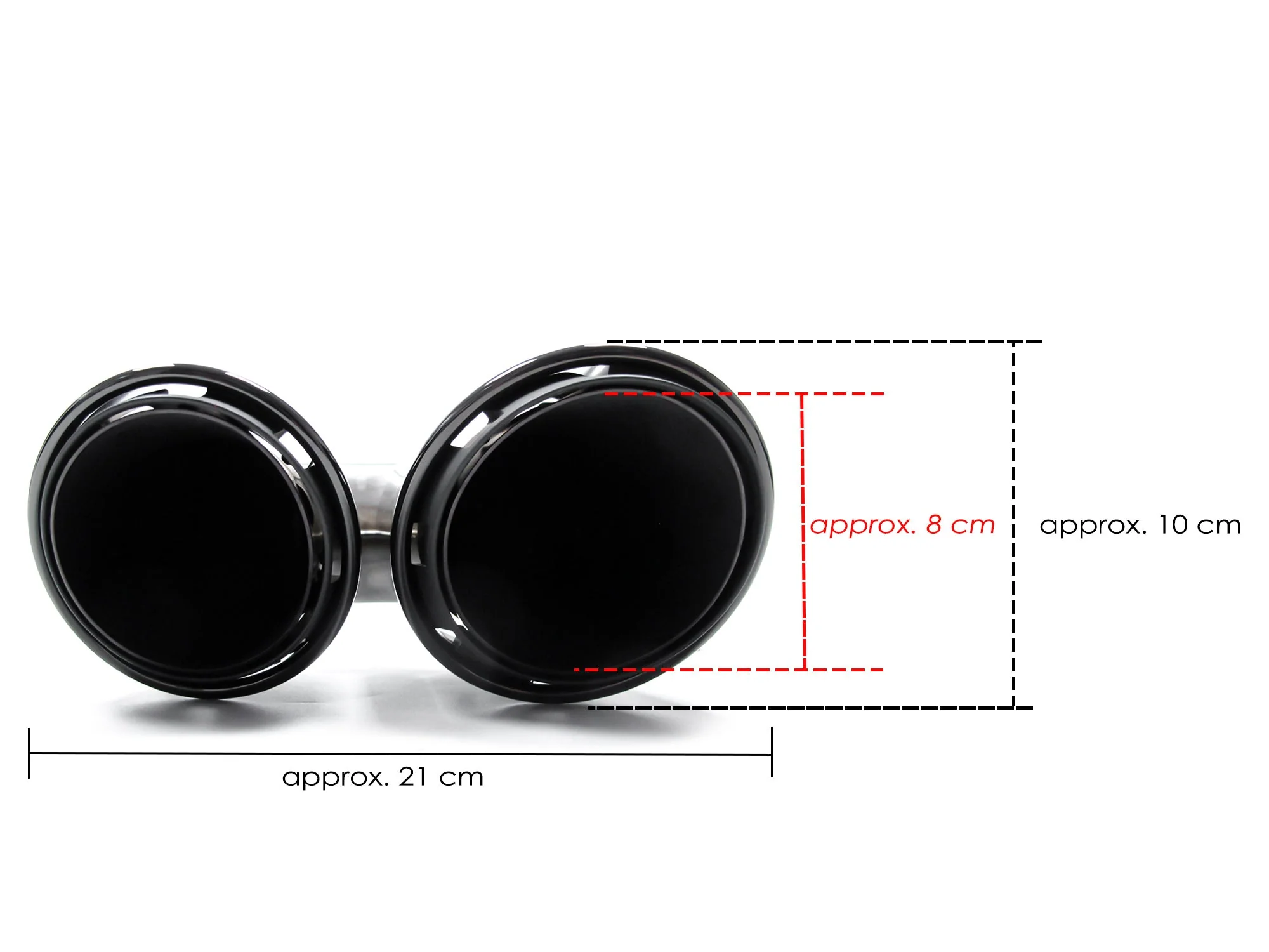 Black Sport Exhaust Tips Tailpipe For Porsche Cayenne 9Y0 9Y3 2019-2026 - Image 14