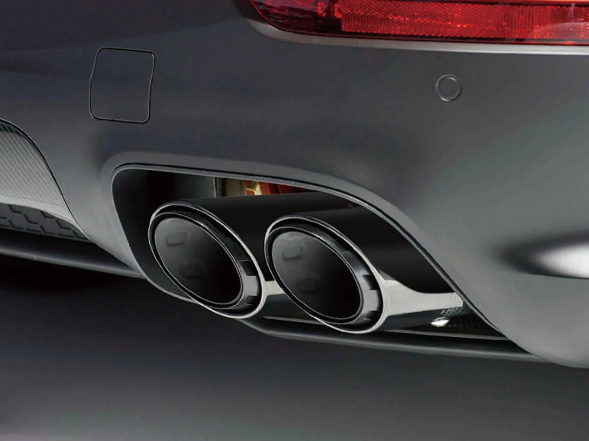 Black Sport Exhaust Tips Tailpipe For Porsche Cayenne 9Y0 9Y3 2019-2026 - Image 3