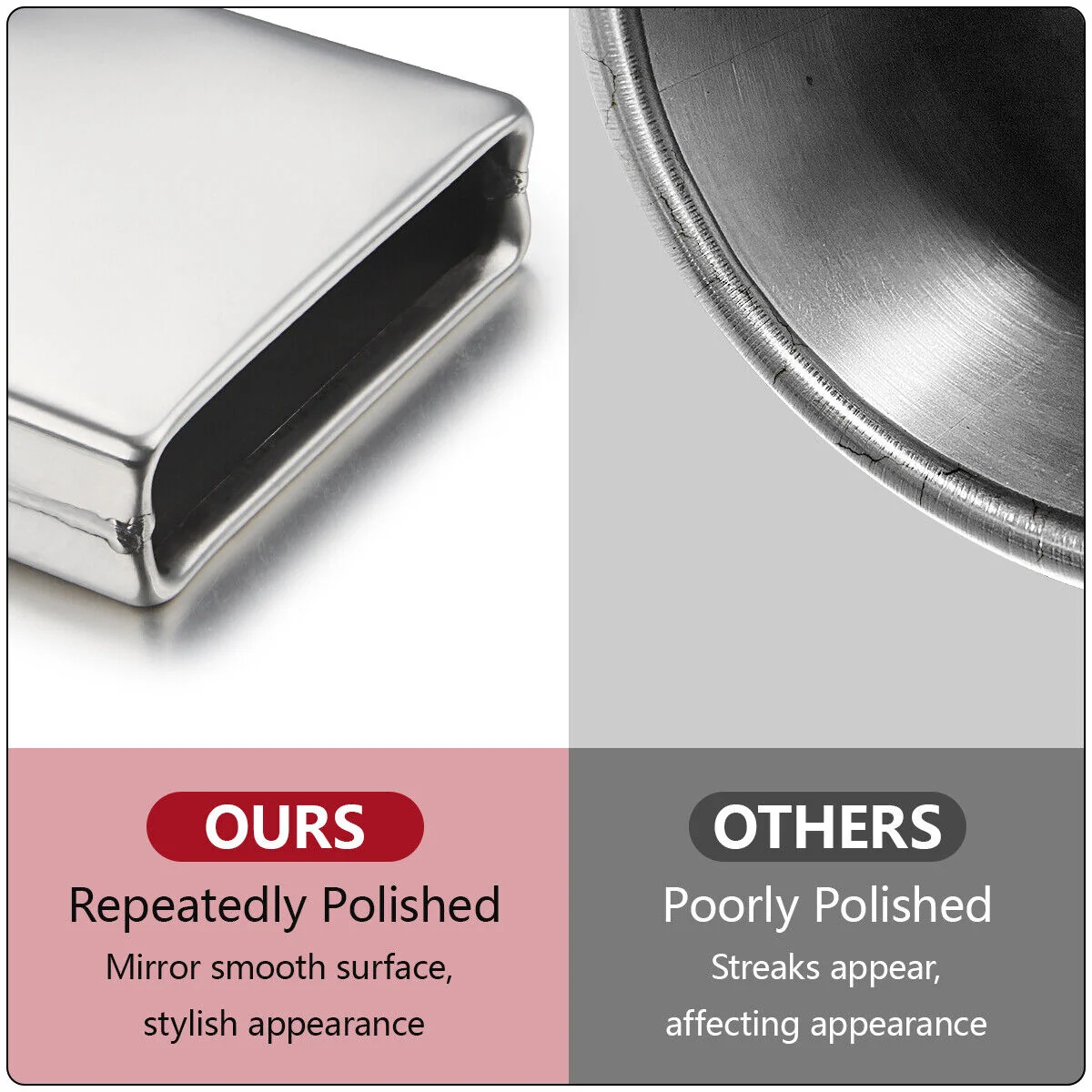 Stainless Steel Square Exhaust Tip 2.25" inlet 6" x 1.8"Outlet 10" Long Camaro - Image 3