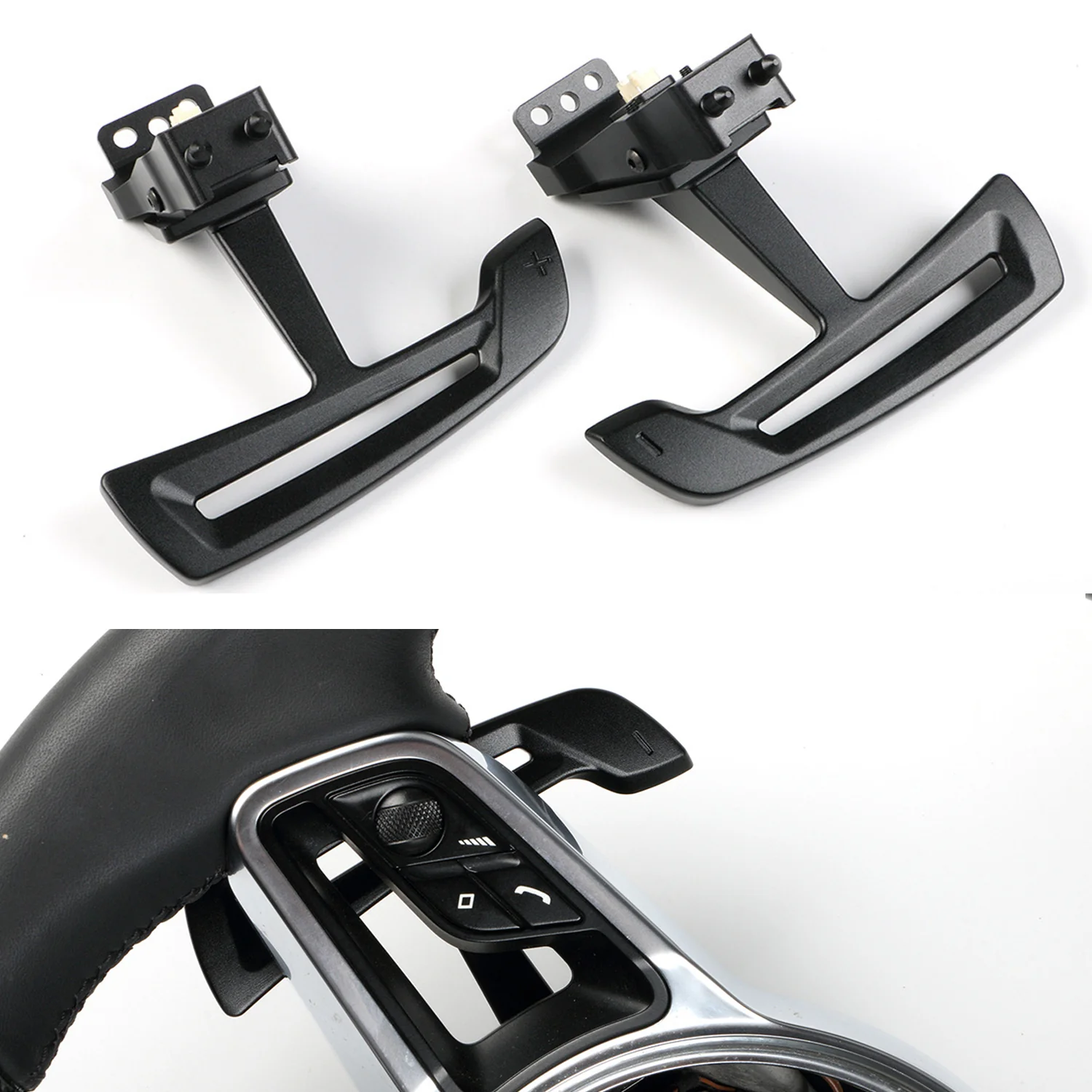 GT3 RS Style Magnetic Paddle Shifter For Porsche 911 991.2 718 Macan S/GTS/Turbo