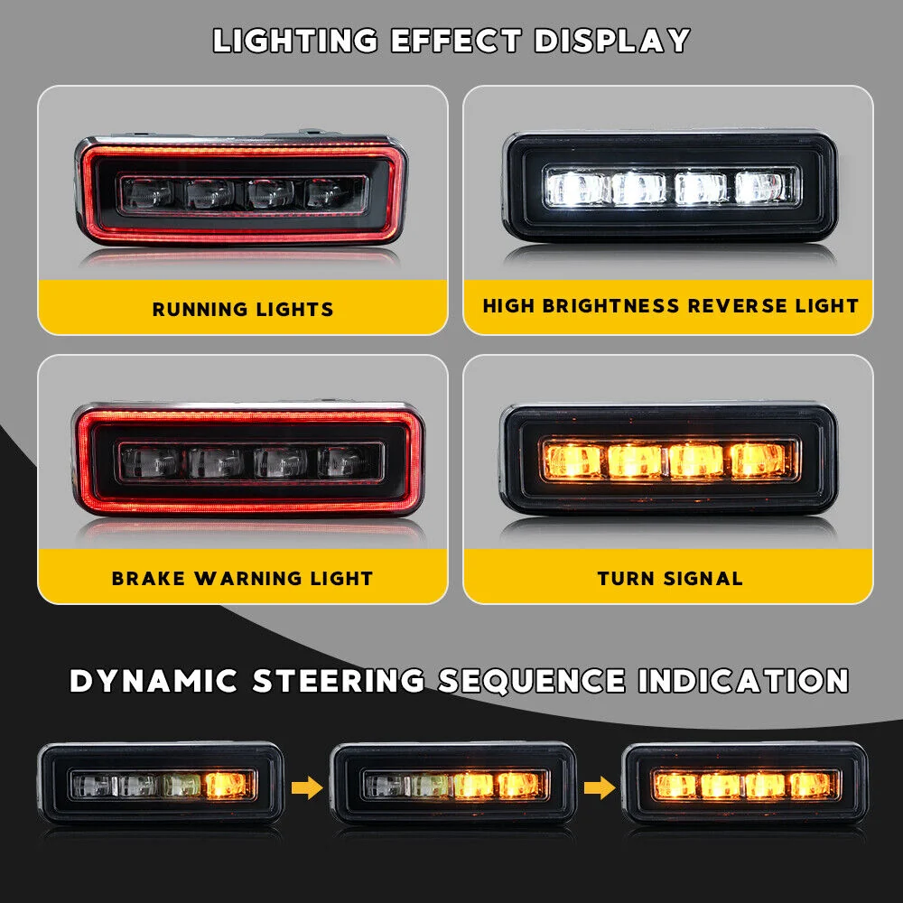 Tail Lights For Land Rover Defender 110 90 130 2020-2023 Brake Reverse Light DRL - Image 8